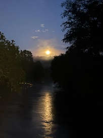 Full moon rising over Toccoa River