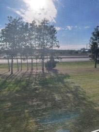 Looking out of my room.