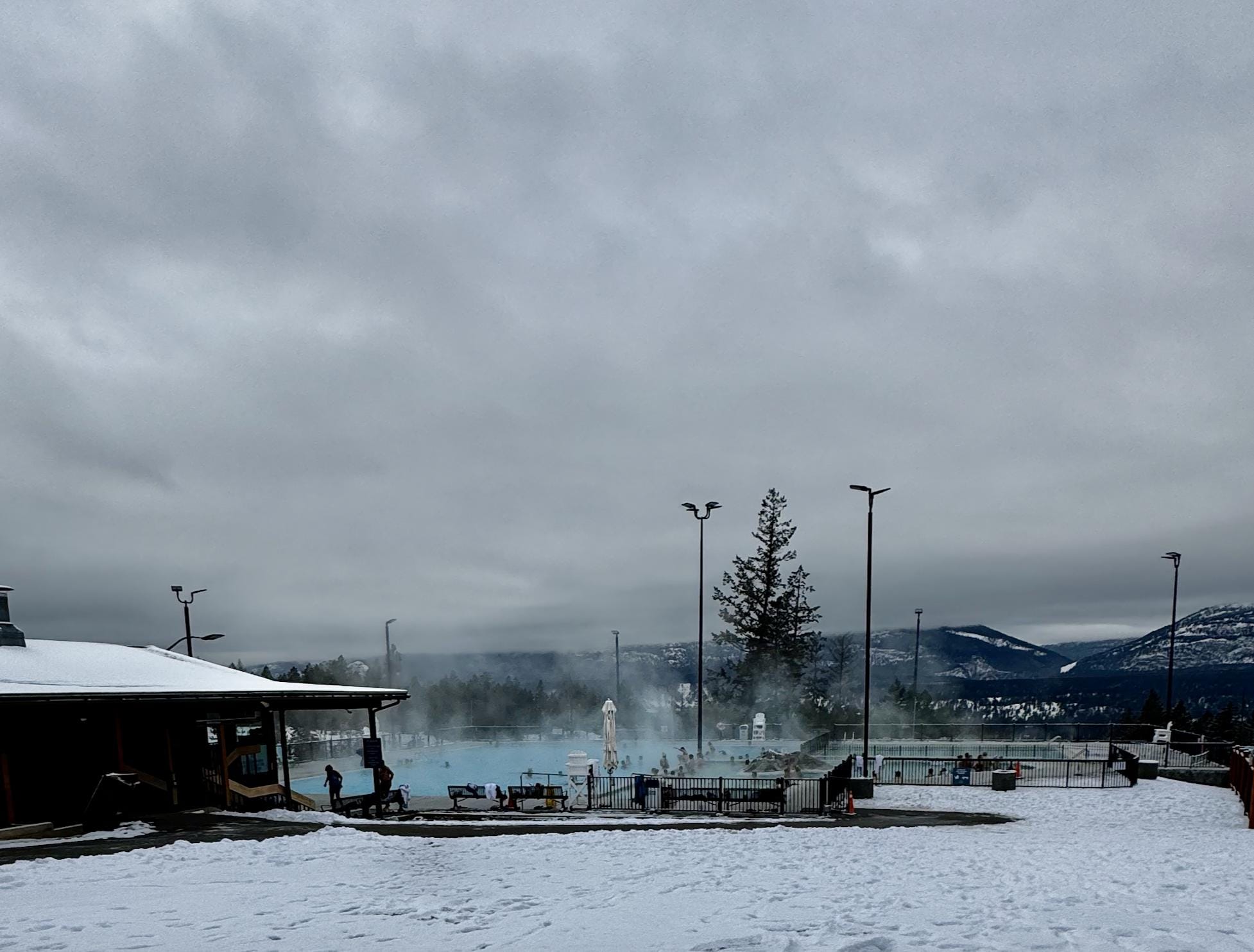 Beautiful clean hot springs that are drained every night, 