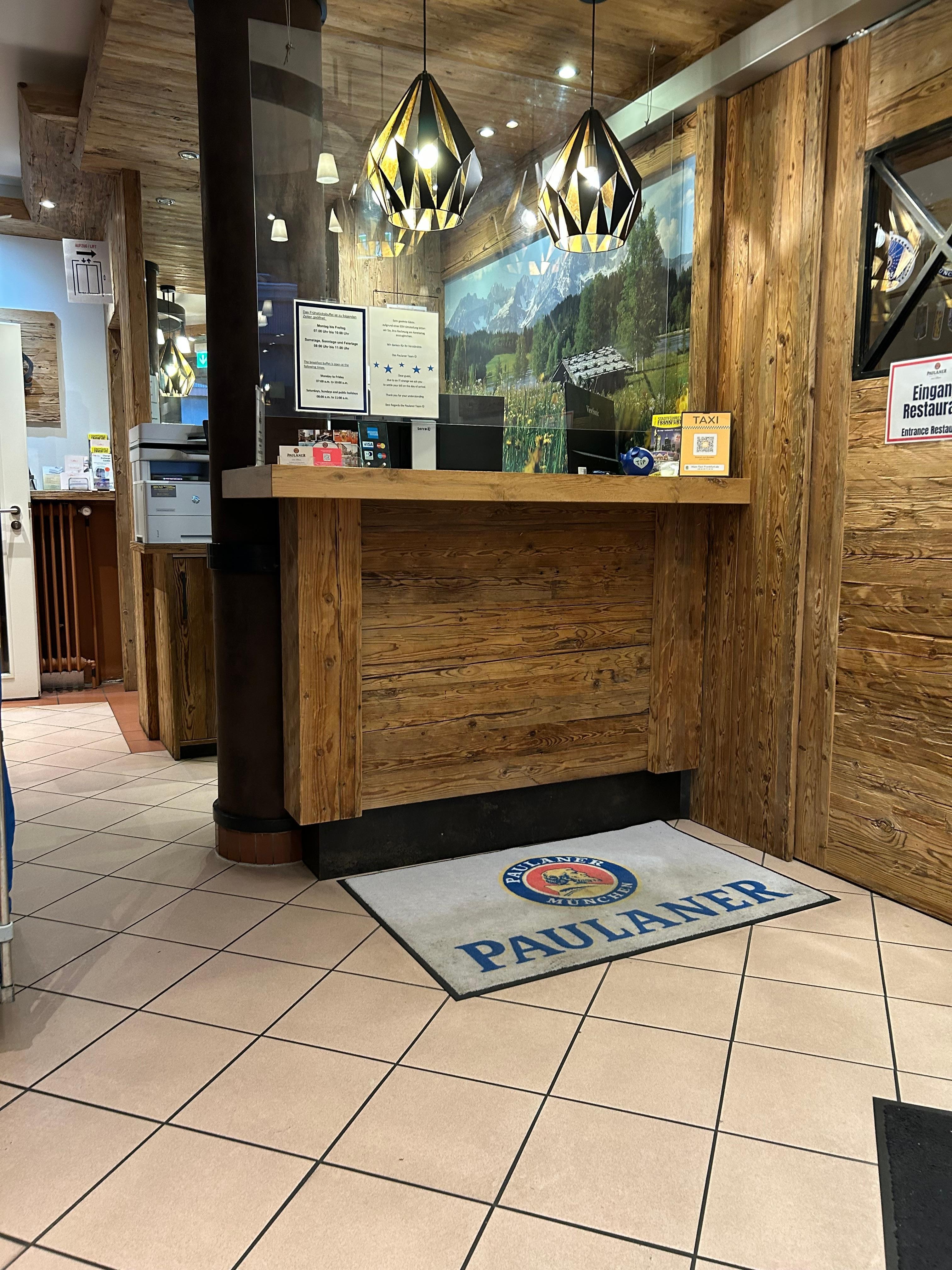 very small front desk 