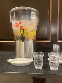 Complimentary refreshing flavored water