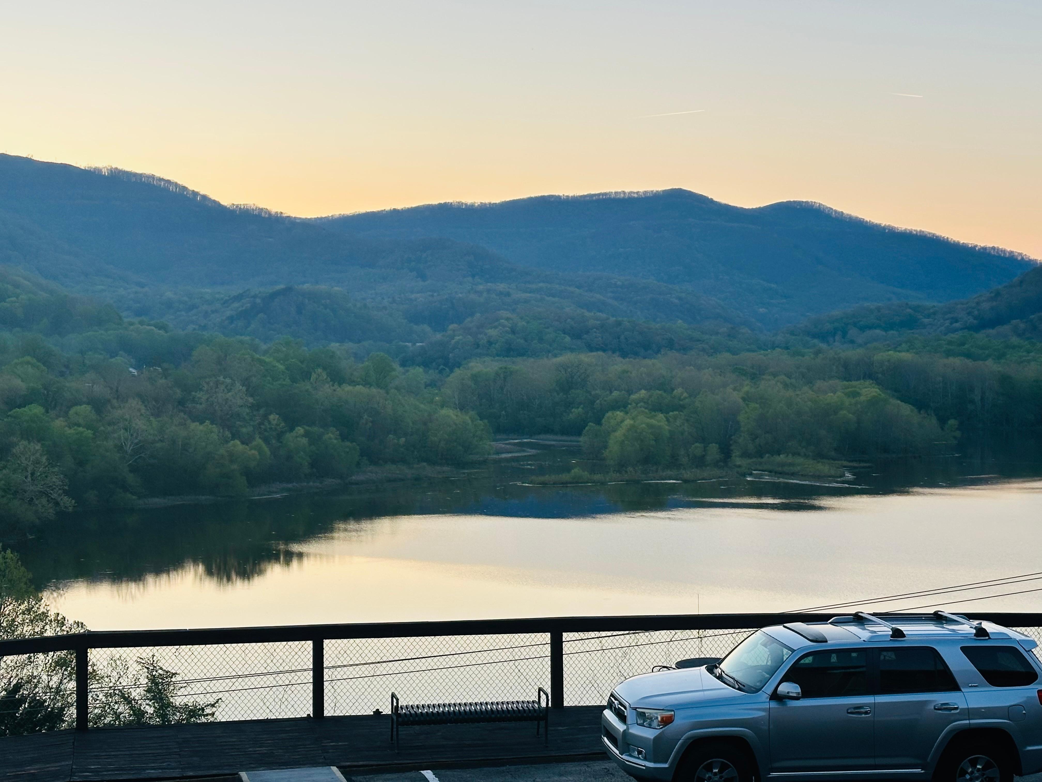 View of lake from room