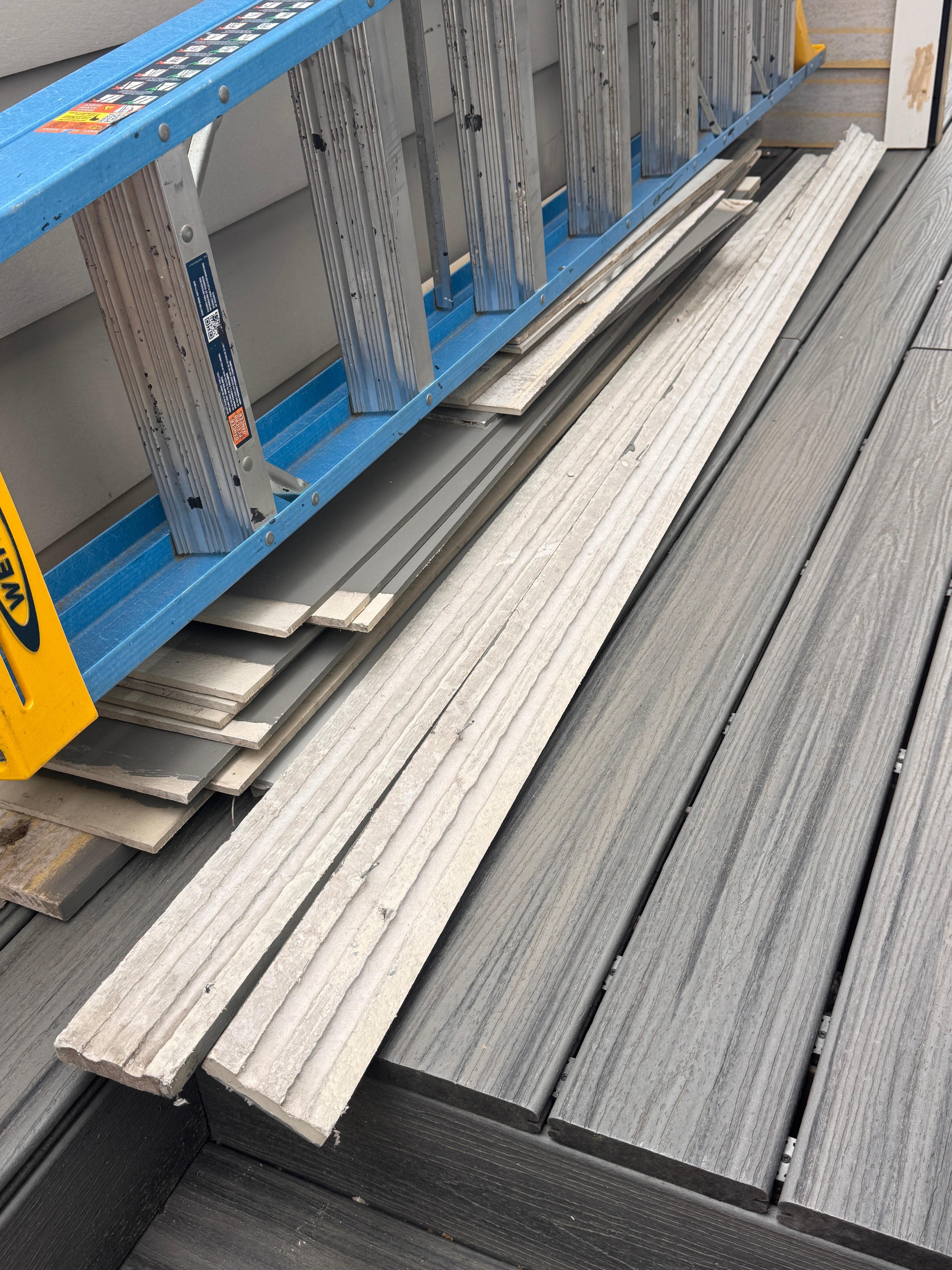 Materials in the back area