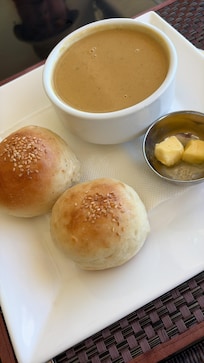 Pumpkin soup at Bederra Inn... soooo good!