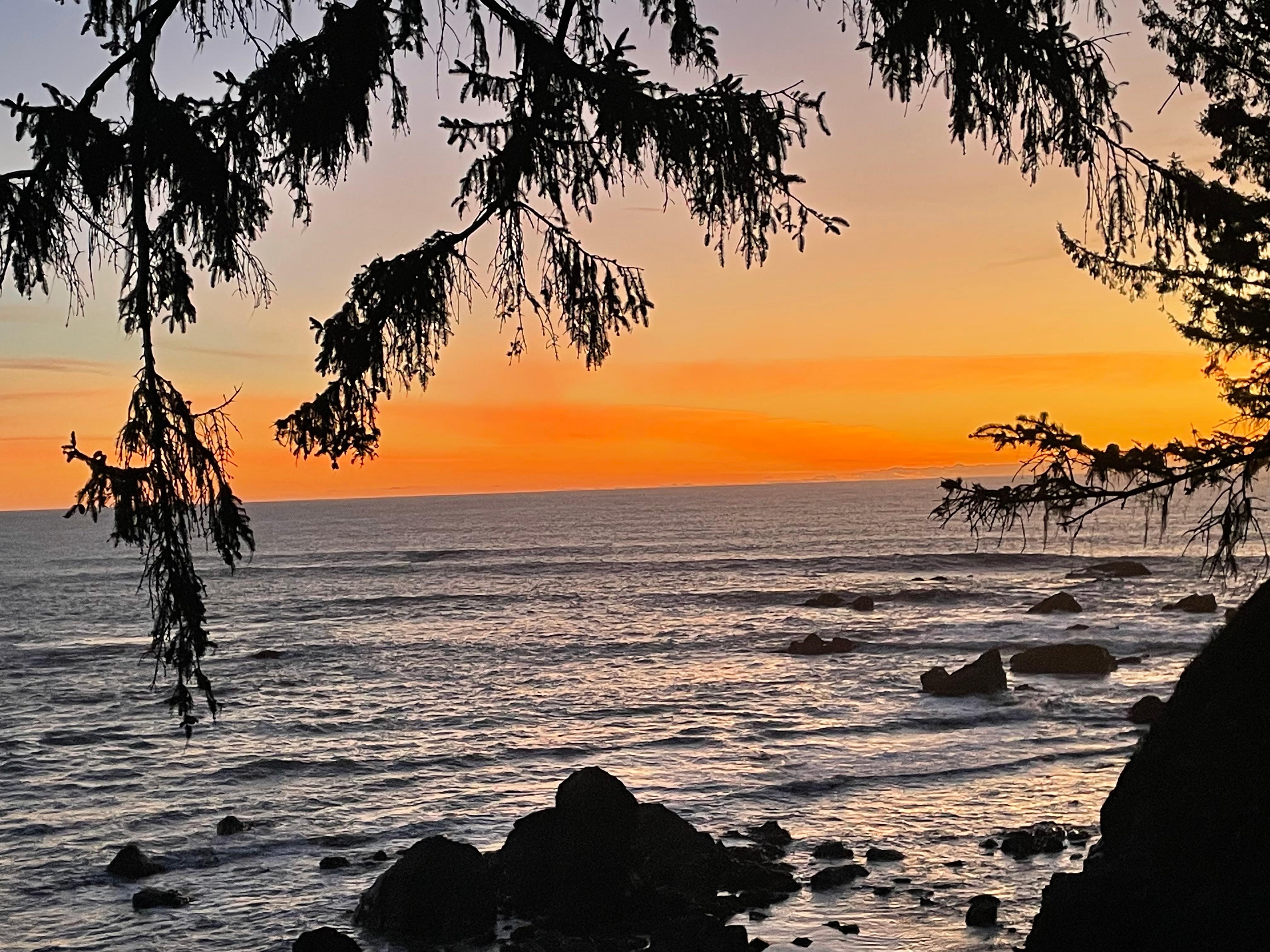 Beautiful sunset from the deck