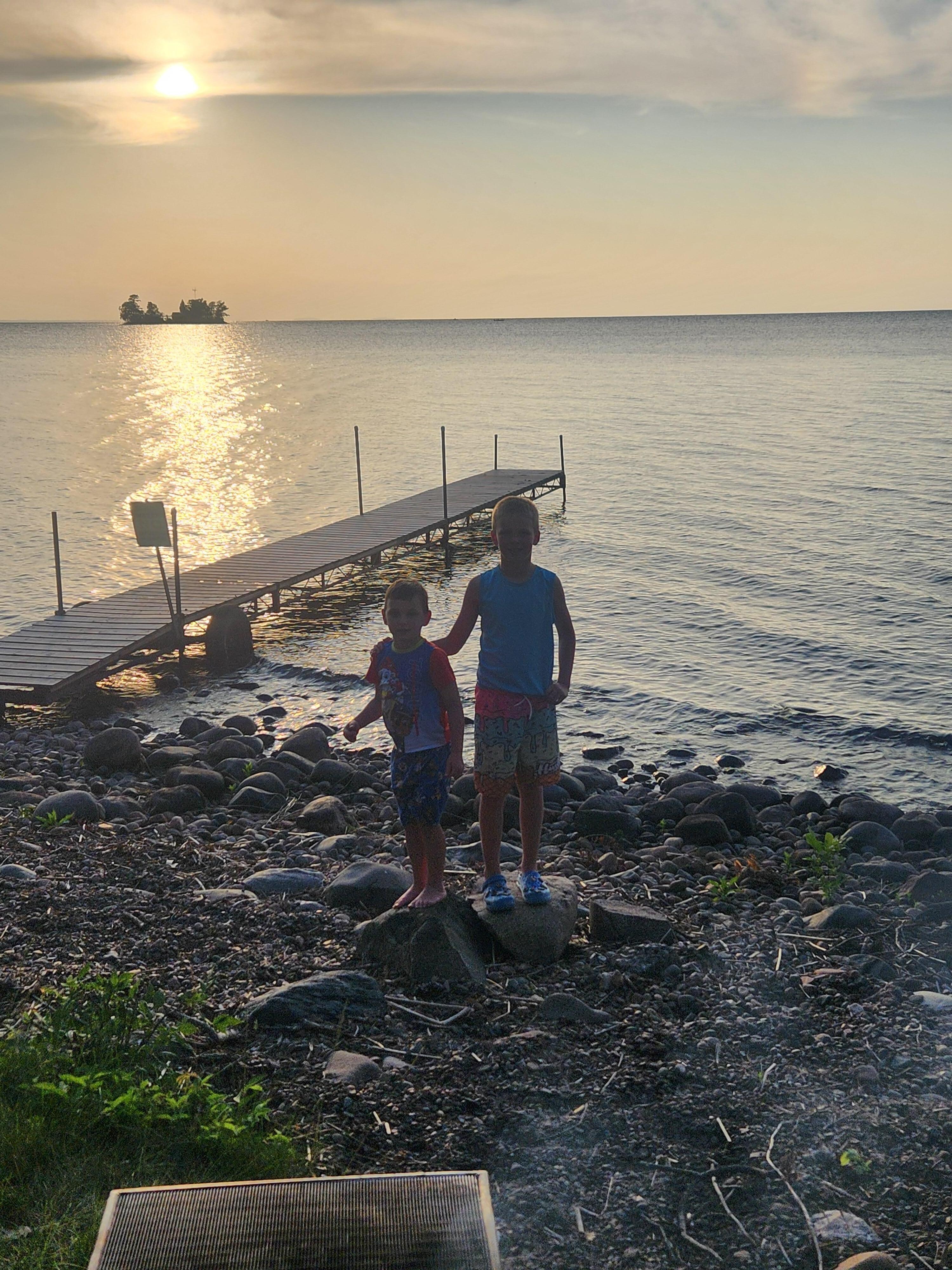 Sunset with my grandson's.