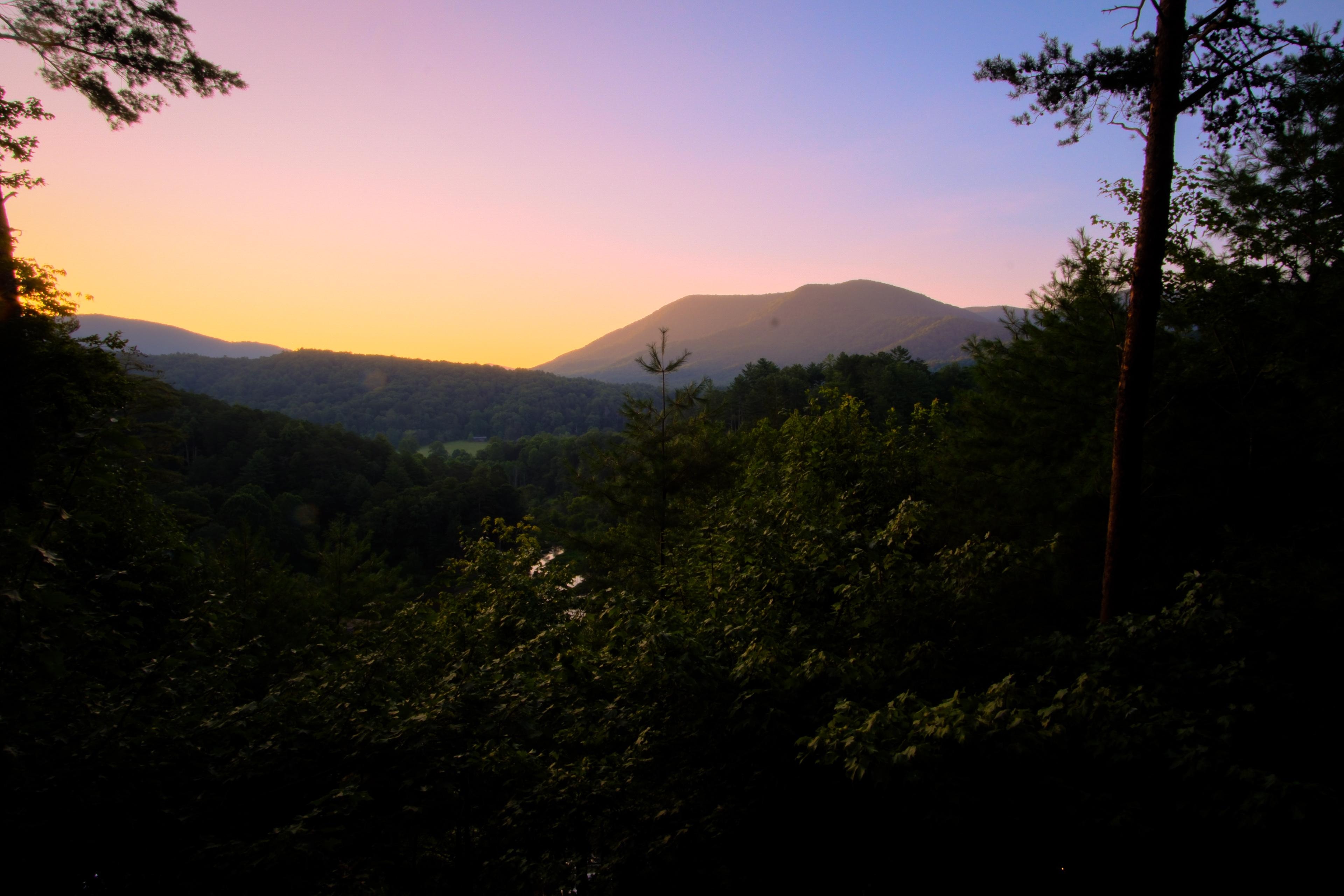 Sunrise on the back deck. 