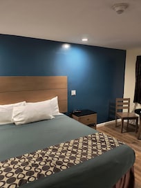 Comfortable bed for a great night's sleep.