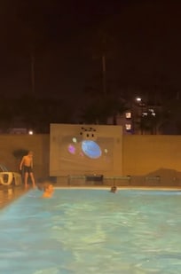 Enjoying a nice movie