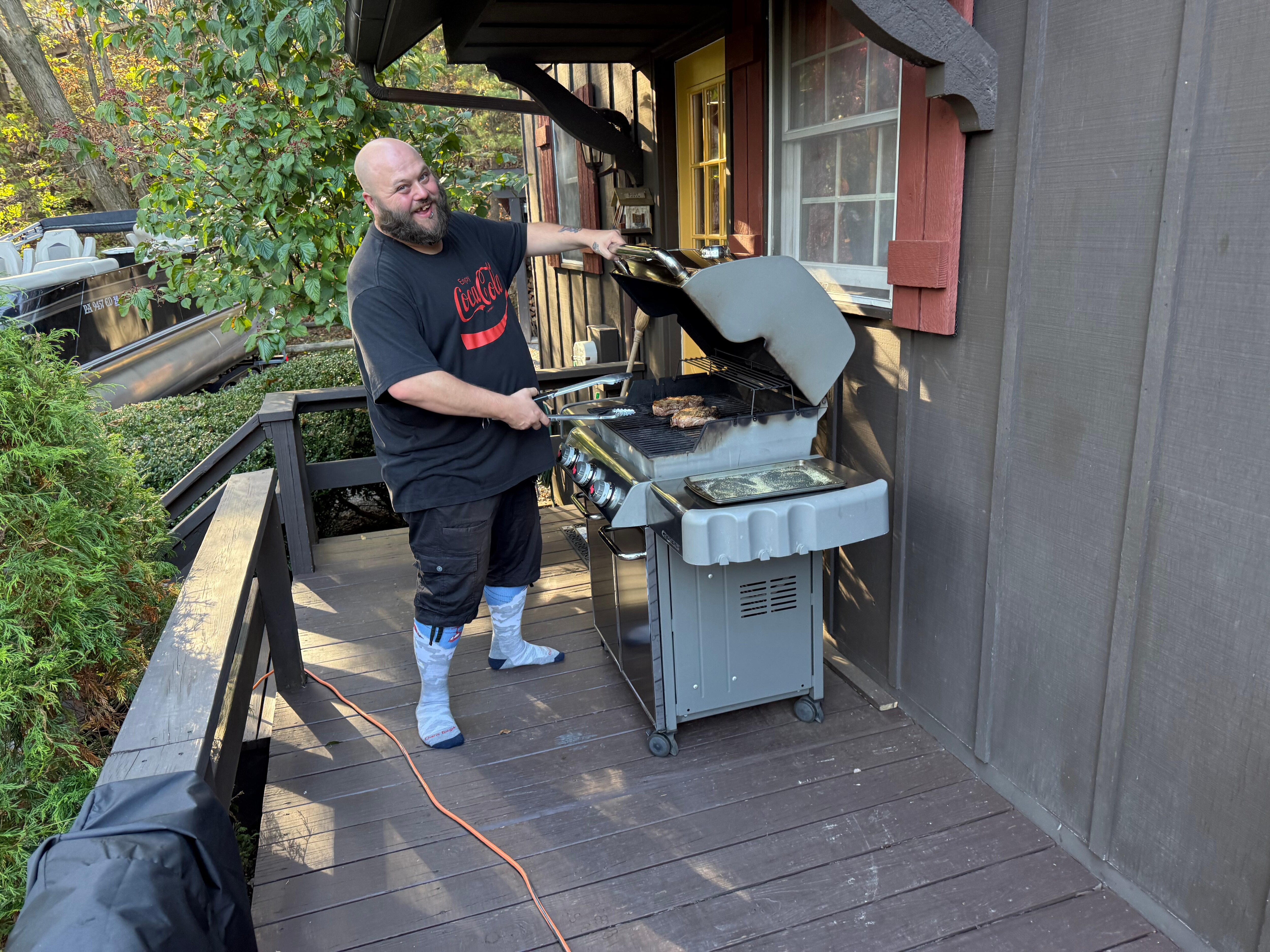 Ribeyes on the grill 