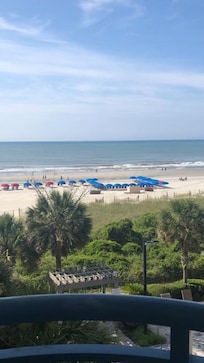 View from our 1st floor room at the Brighton Tower Condos at Kingston Plantation.