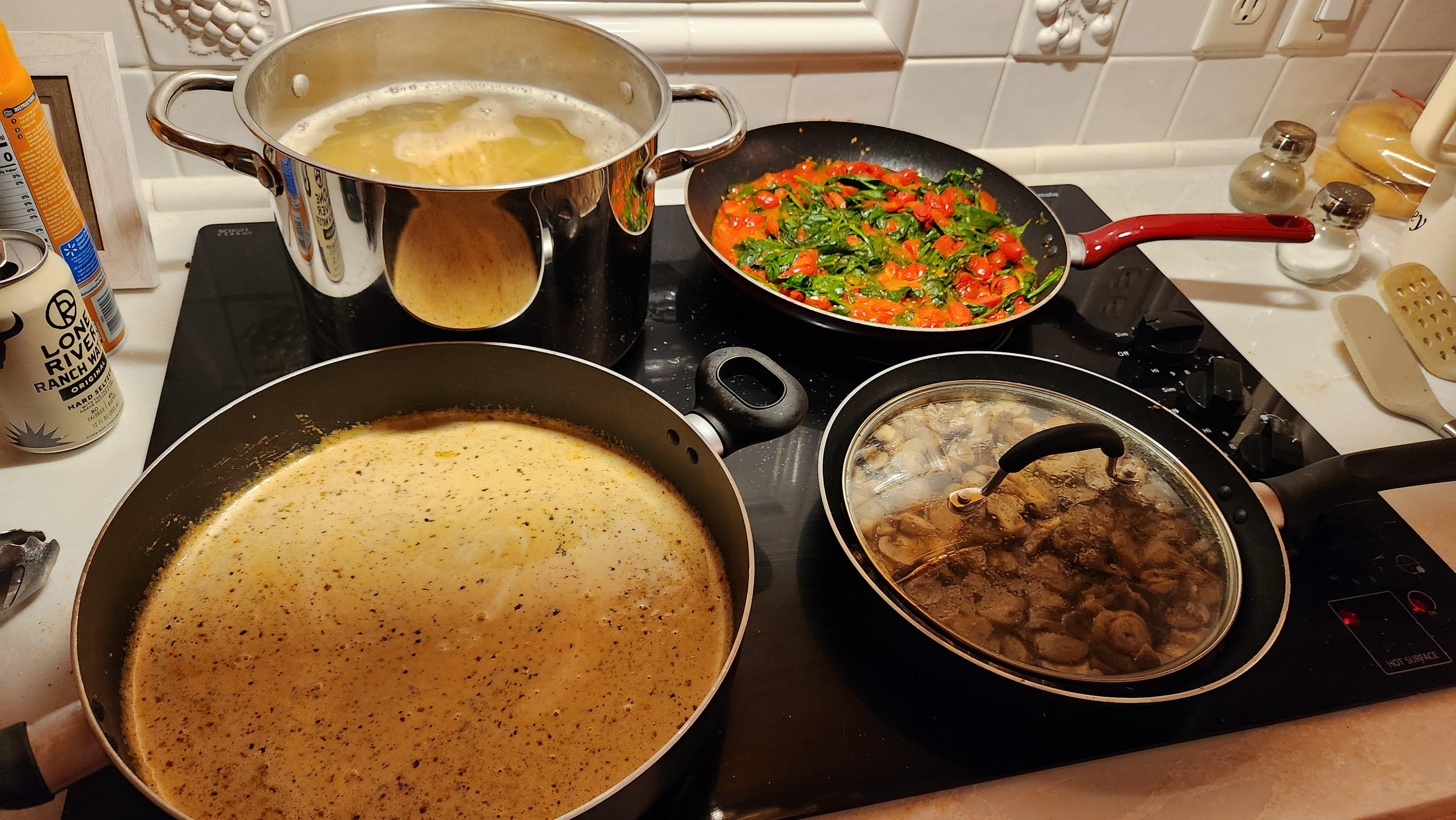 The kitchen was very well stocked to make meals for my large family.