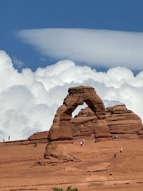 View inside Arches National Park.