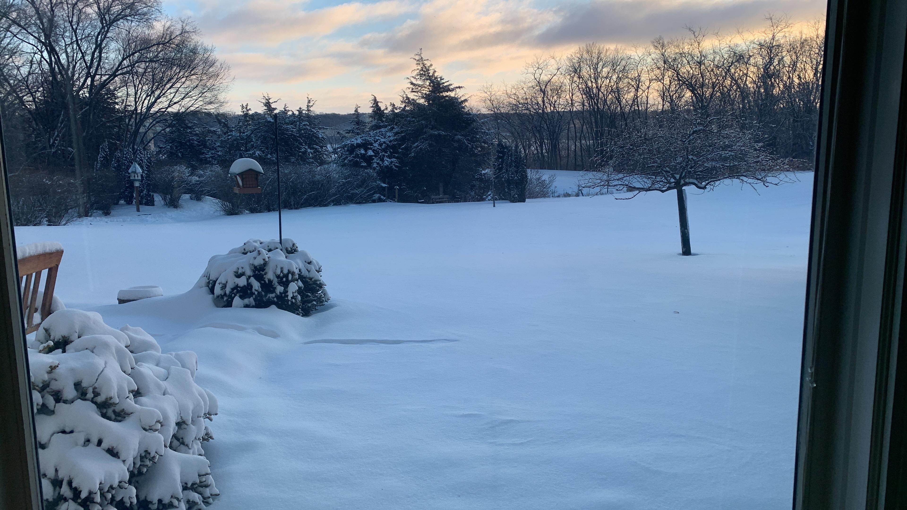 View to the river and new bridge 