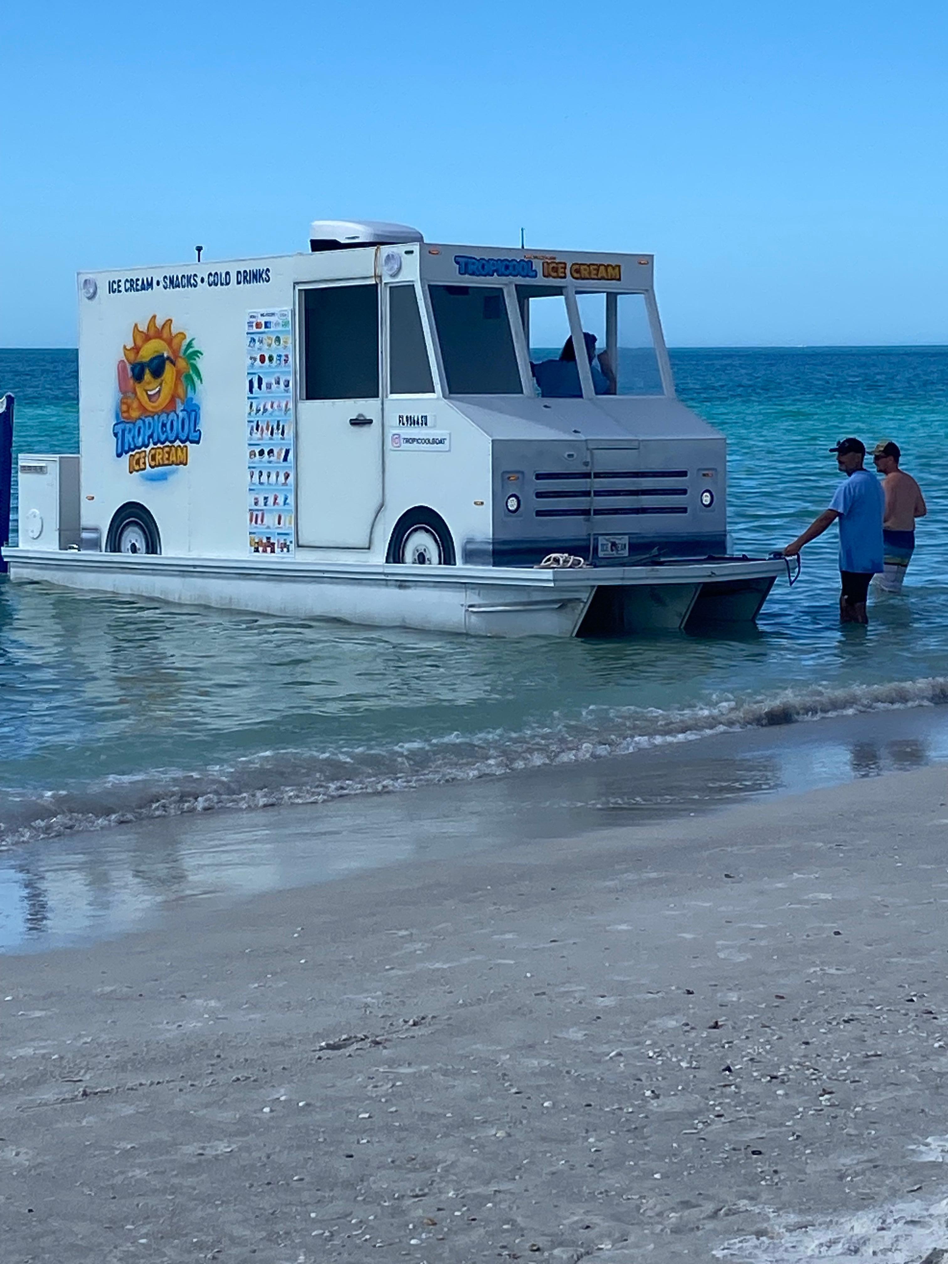 There is an ice cream boat that comes out everyday. Coolest thing ever!