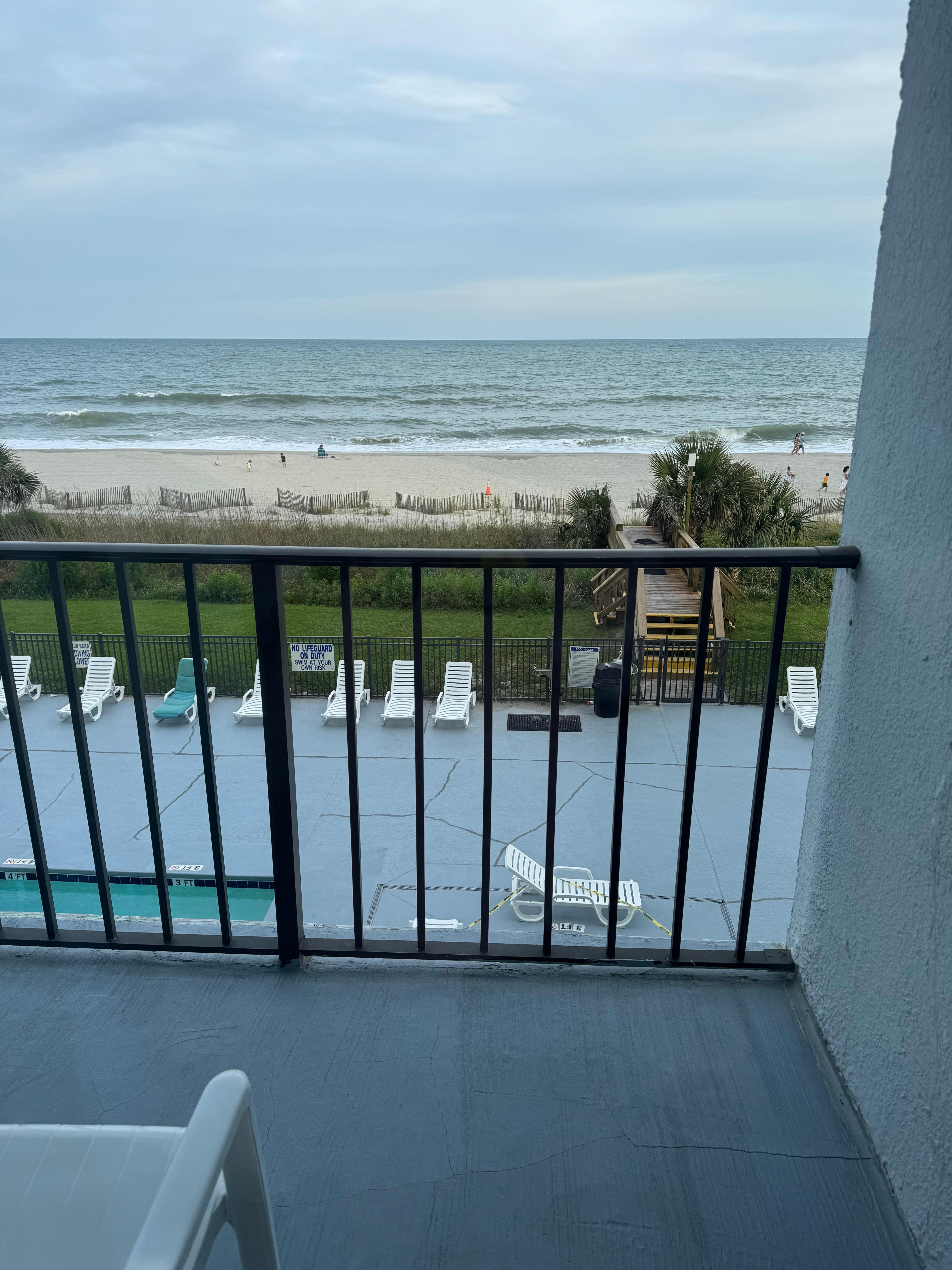 Another view from sliding glass door to balcony 