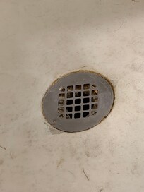 Dirty shower drain