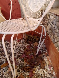 Zerbrochener Gartenstuhl