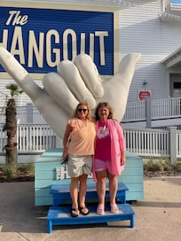 Us at the hangout. My sister and I