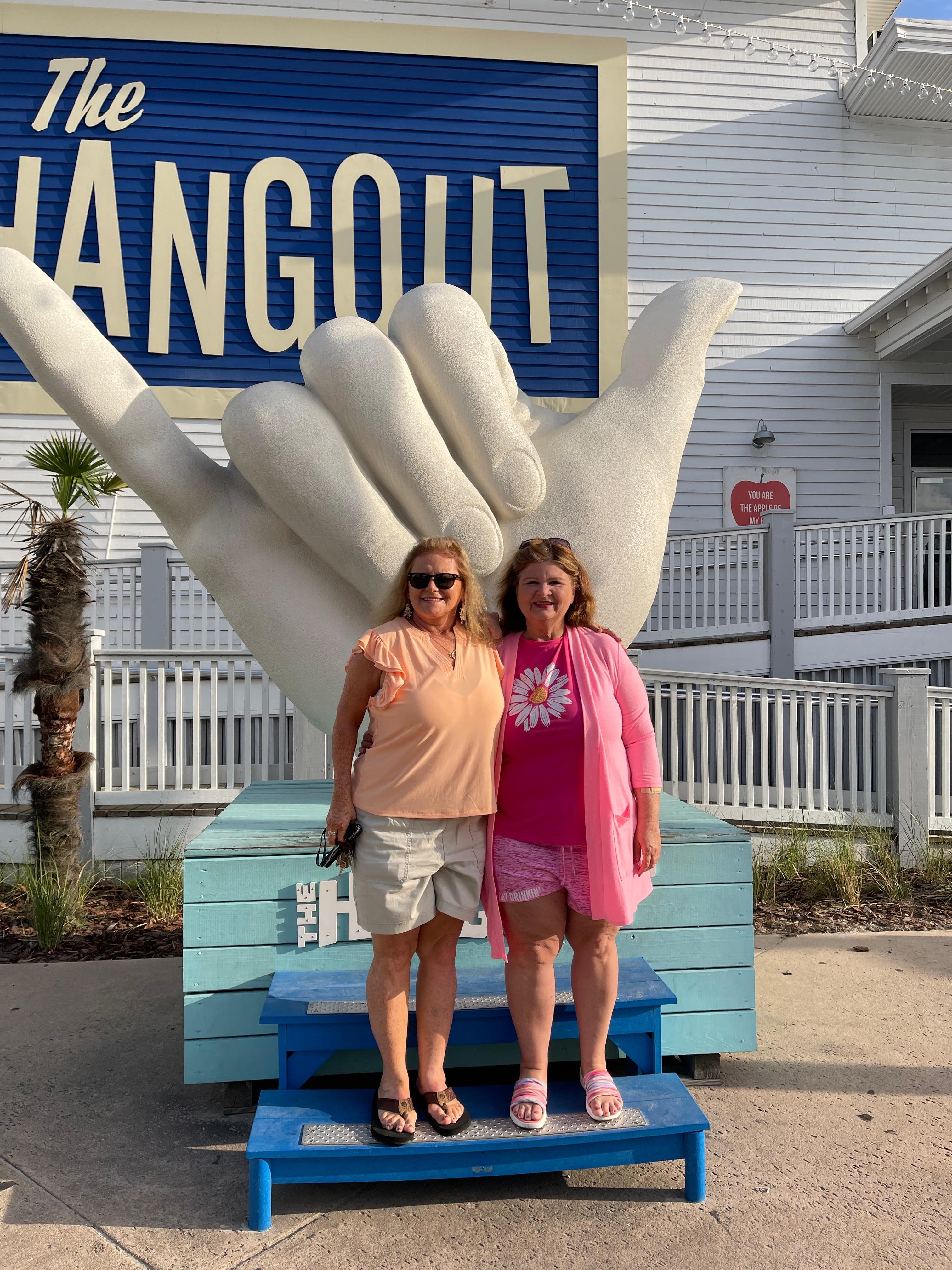 Us at the hangout. My sister and I 