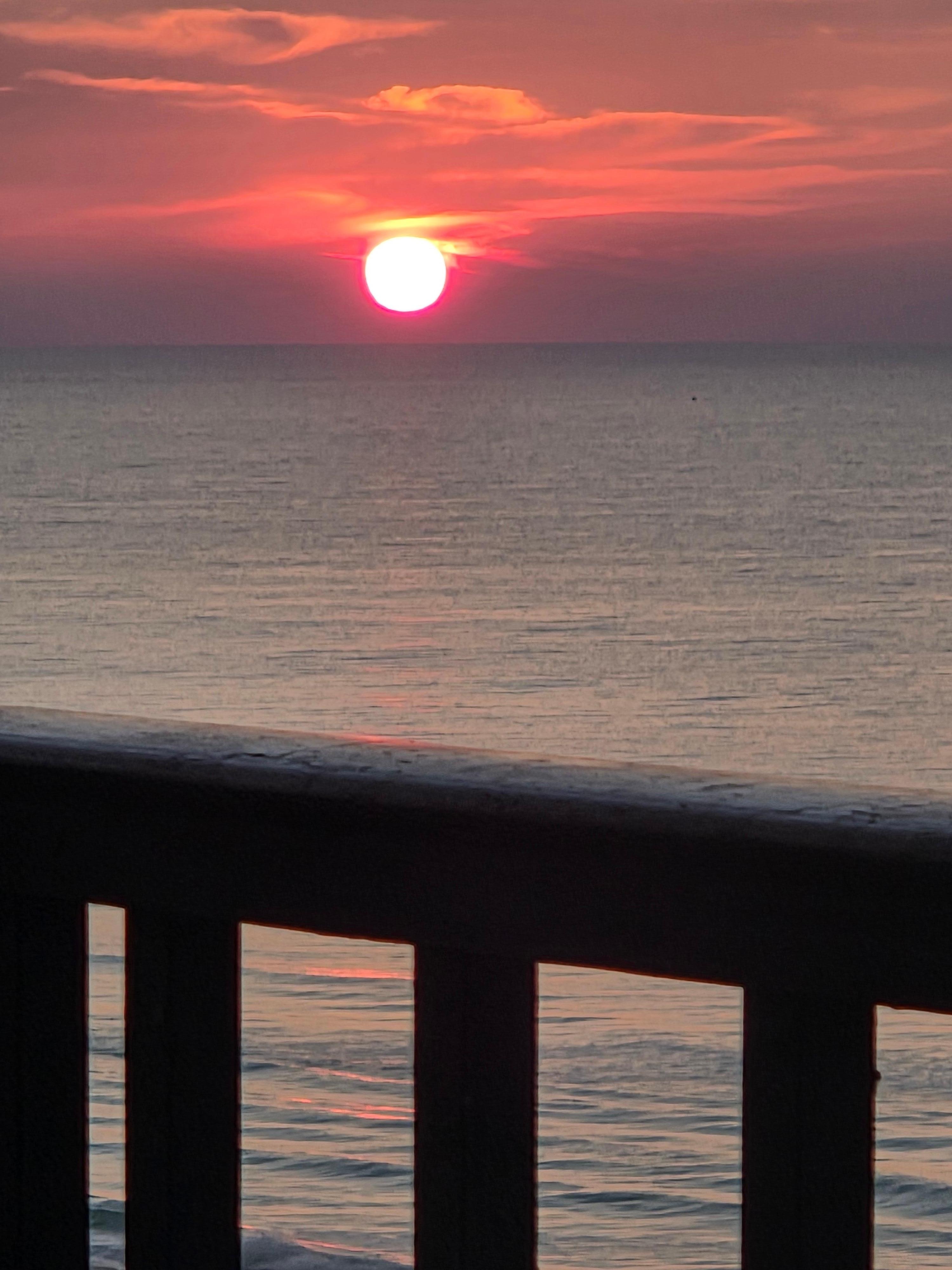 Beautiful sunrises and sunsets from the balcony