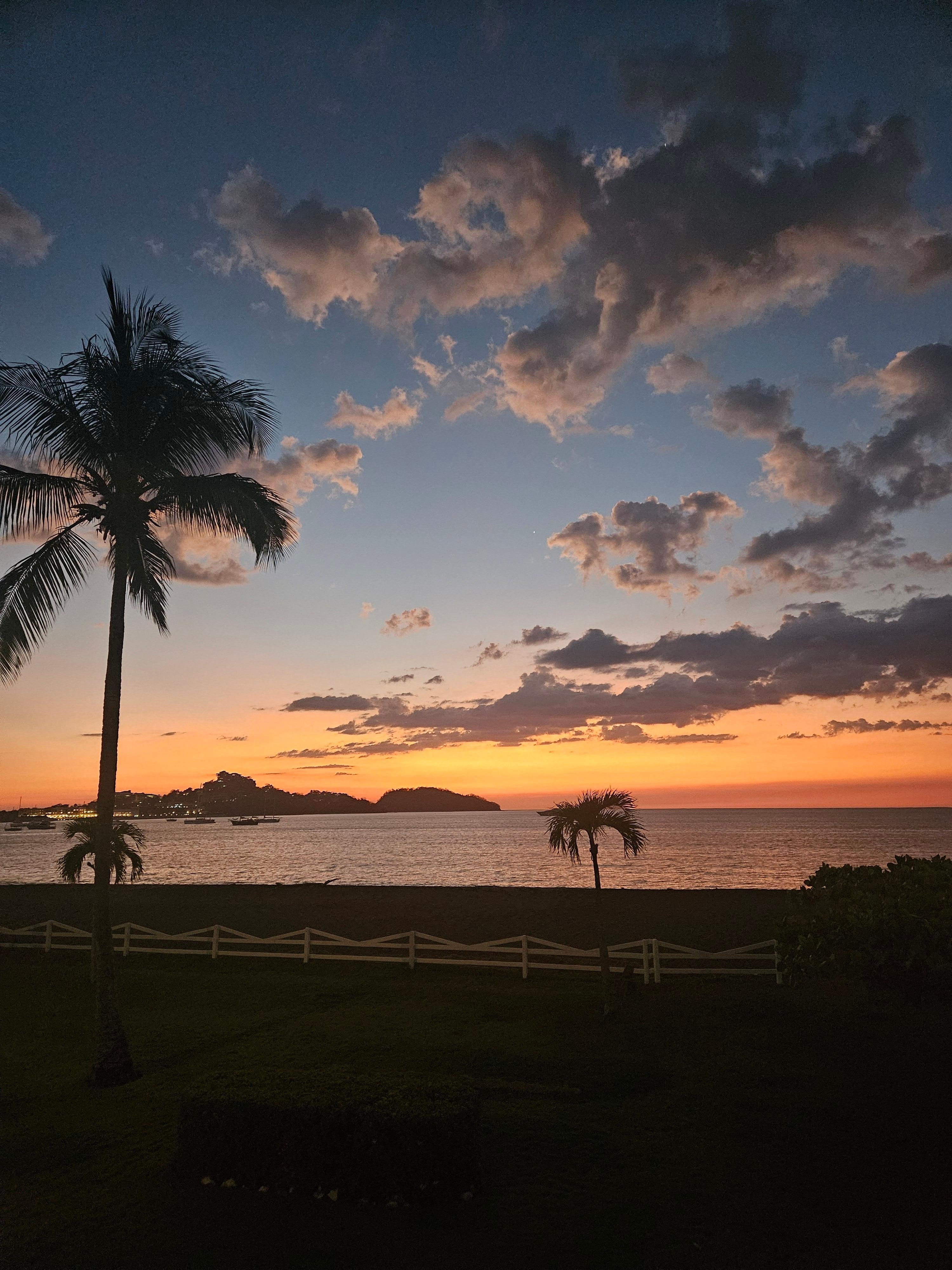 Beautiful sunsets - enjoyed them from the beach and balcony 