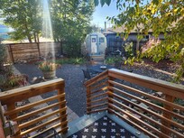 Fenced back yard was super cute.