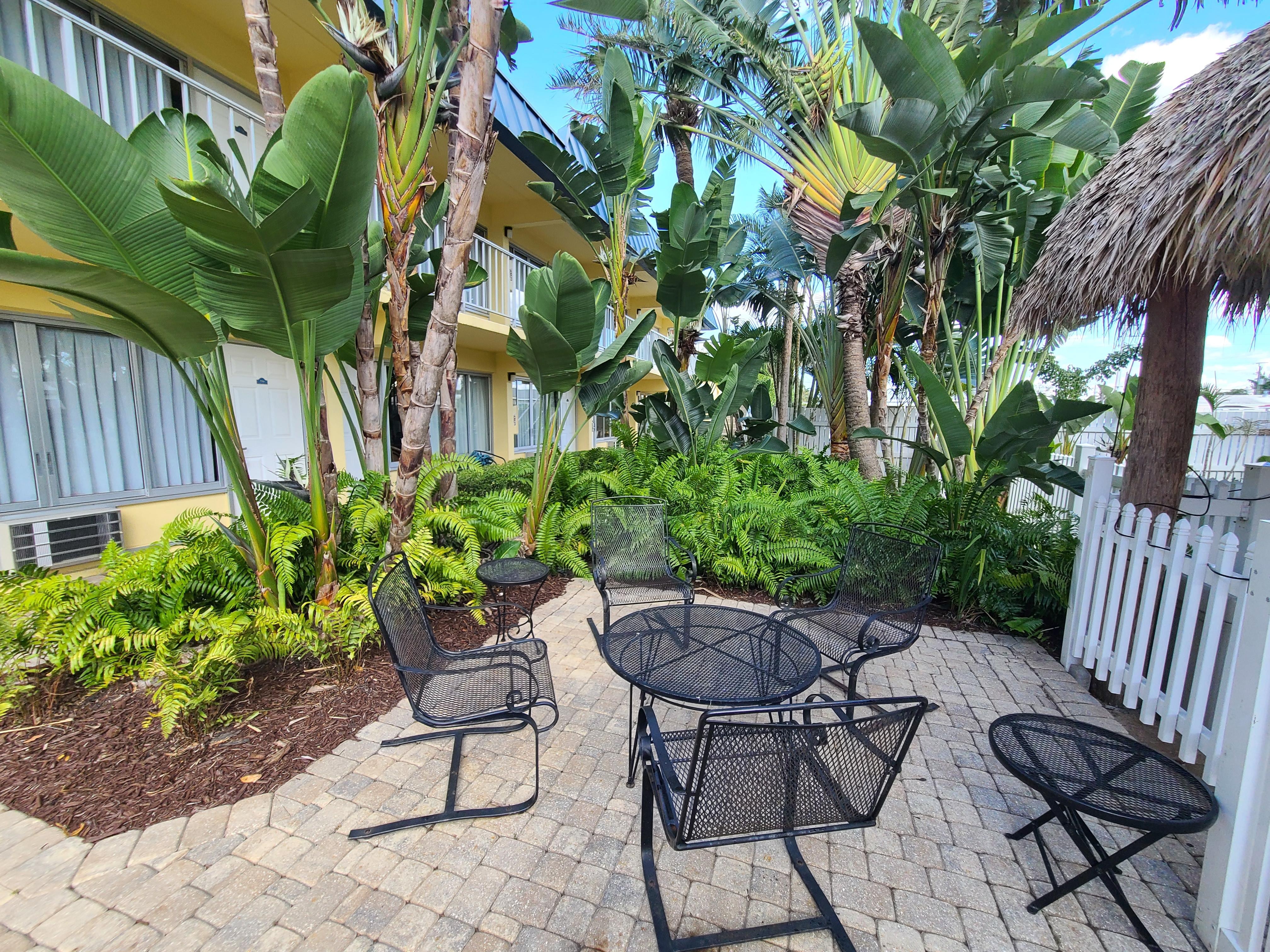 Nice spots for sitting outdoors.  