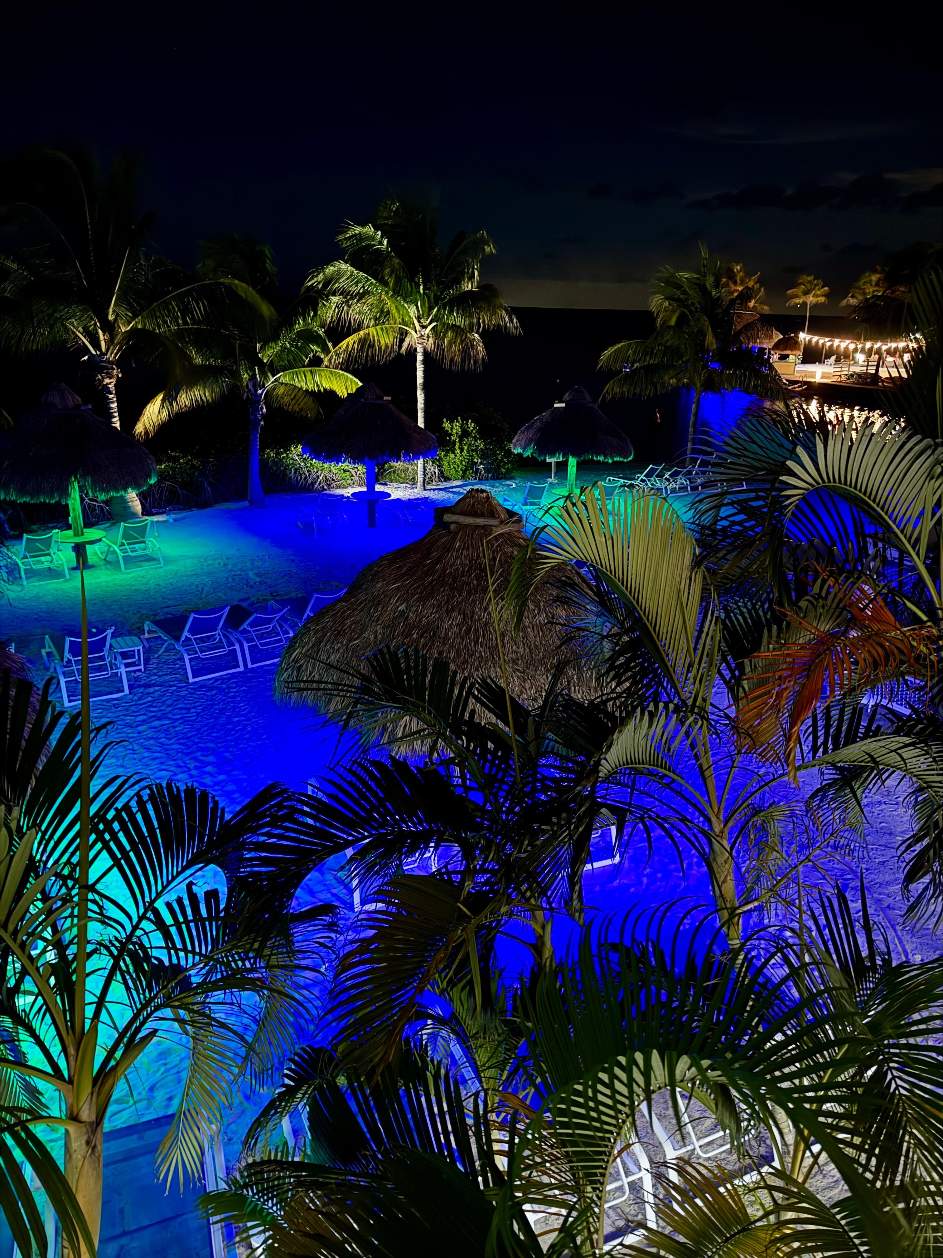 Nighttime view from our balcony. 