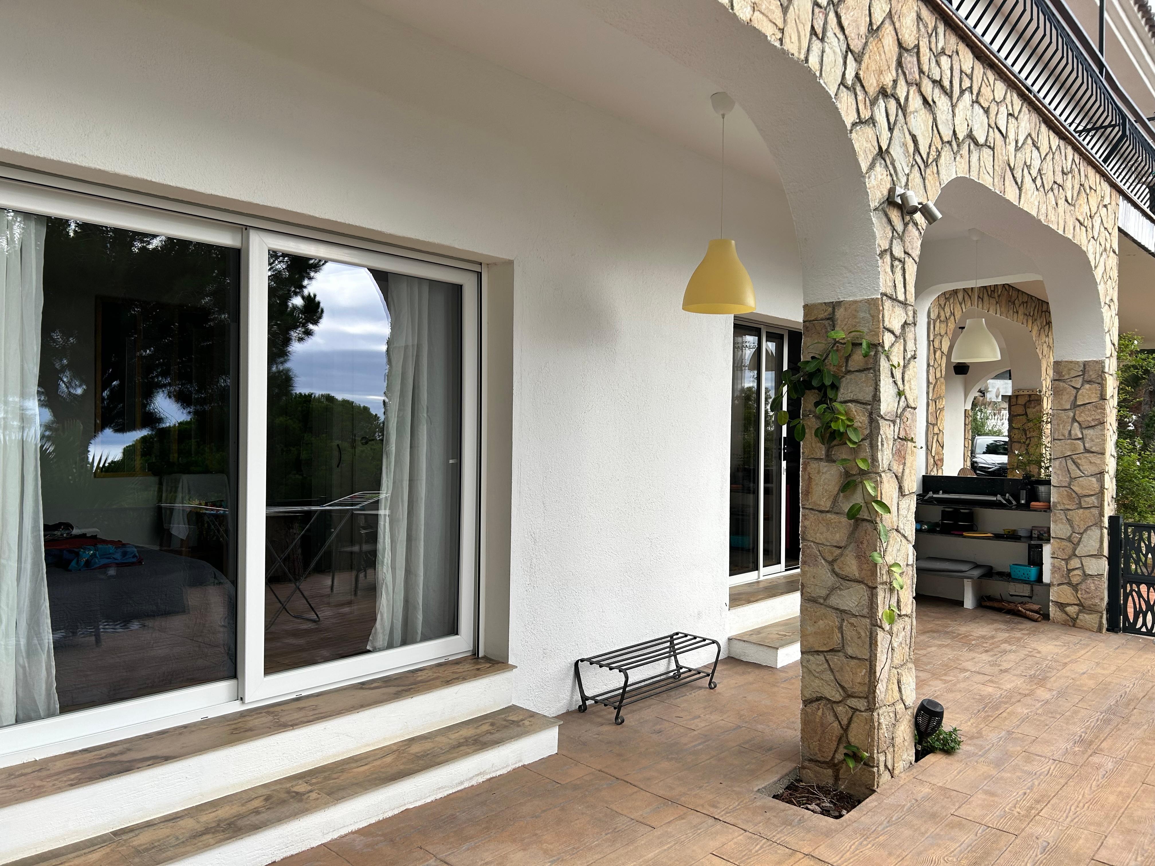 Back of the property.  The first sliding doors were off the master bedroom. 