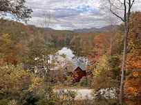 This is the view from the cabin during the fall.