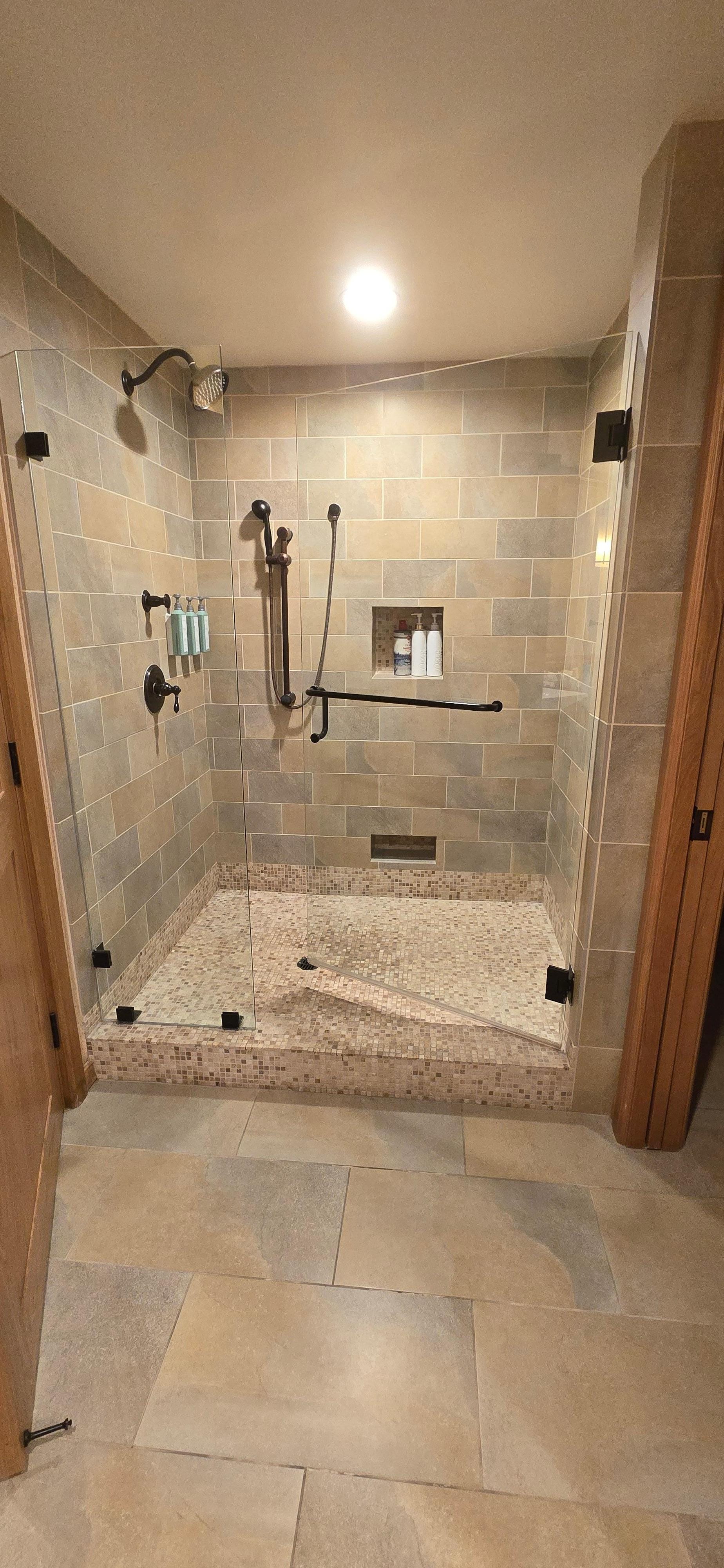 Shower in mountain villa