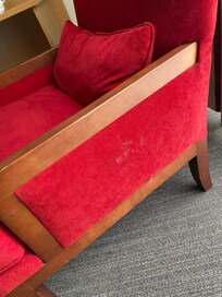 Food ‘swipe’ on the side of chair