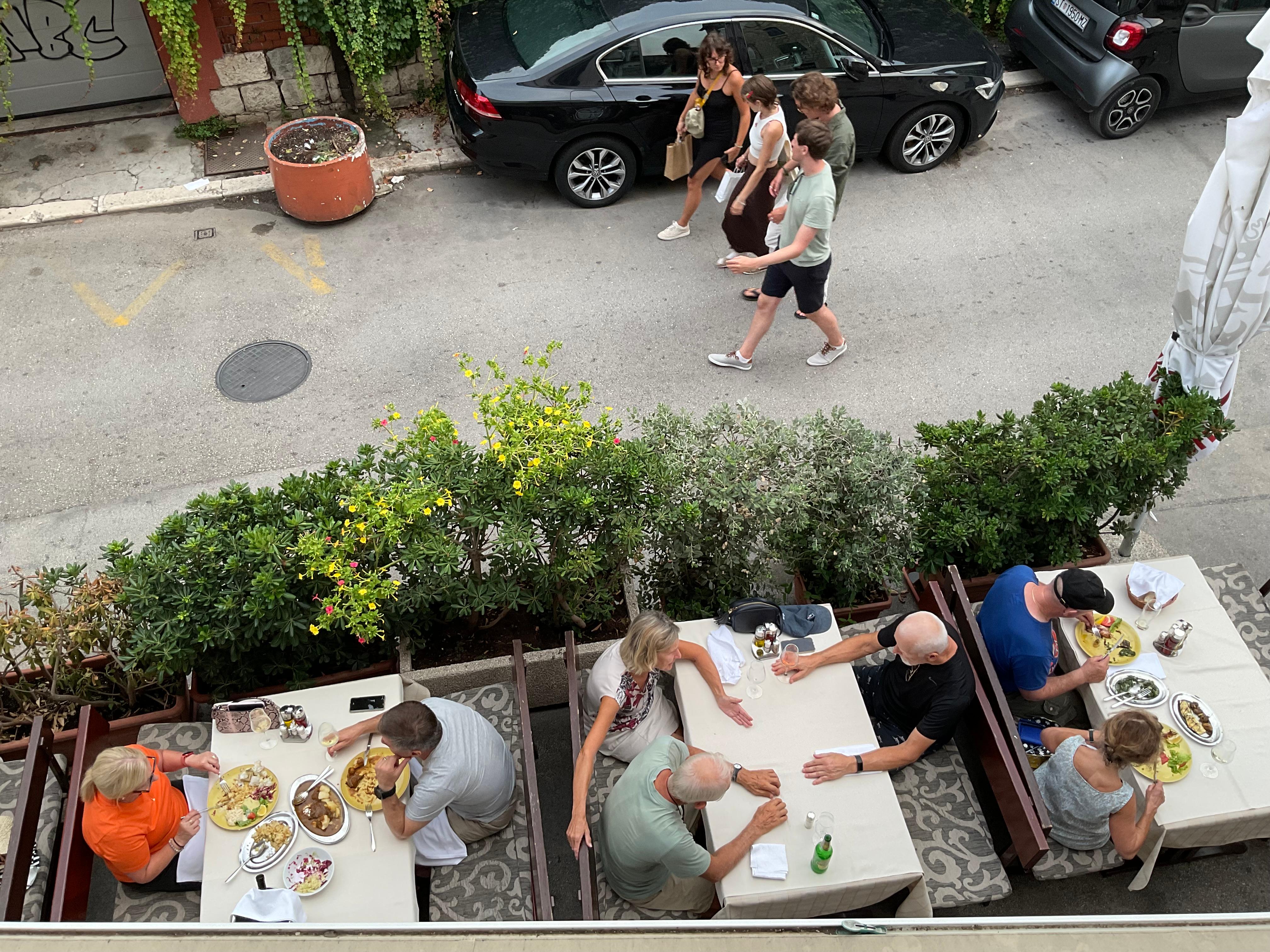 Restaurant under our window