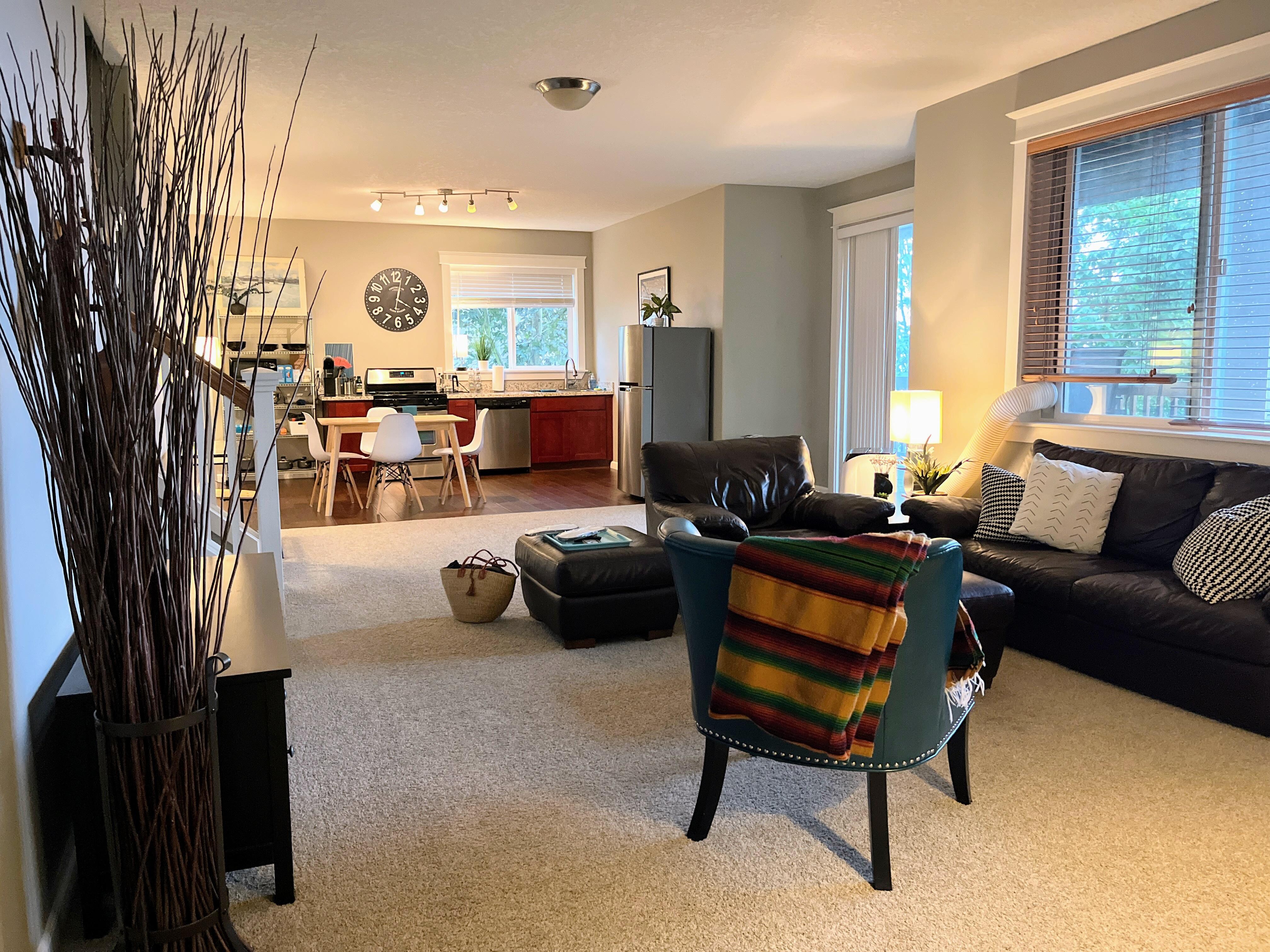 Living and kitchen from bathroom