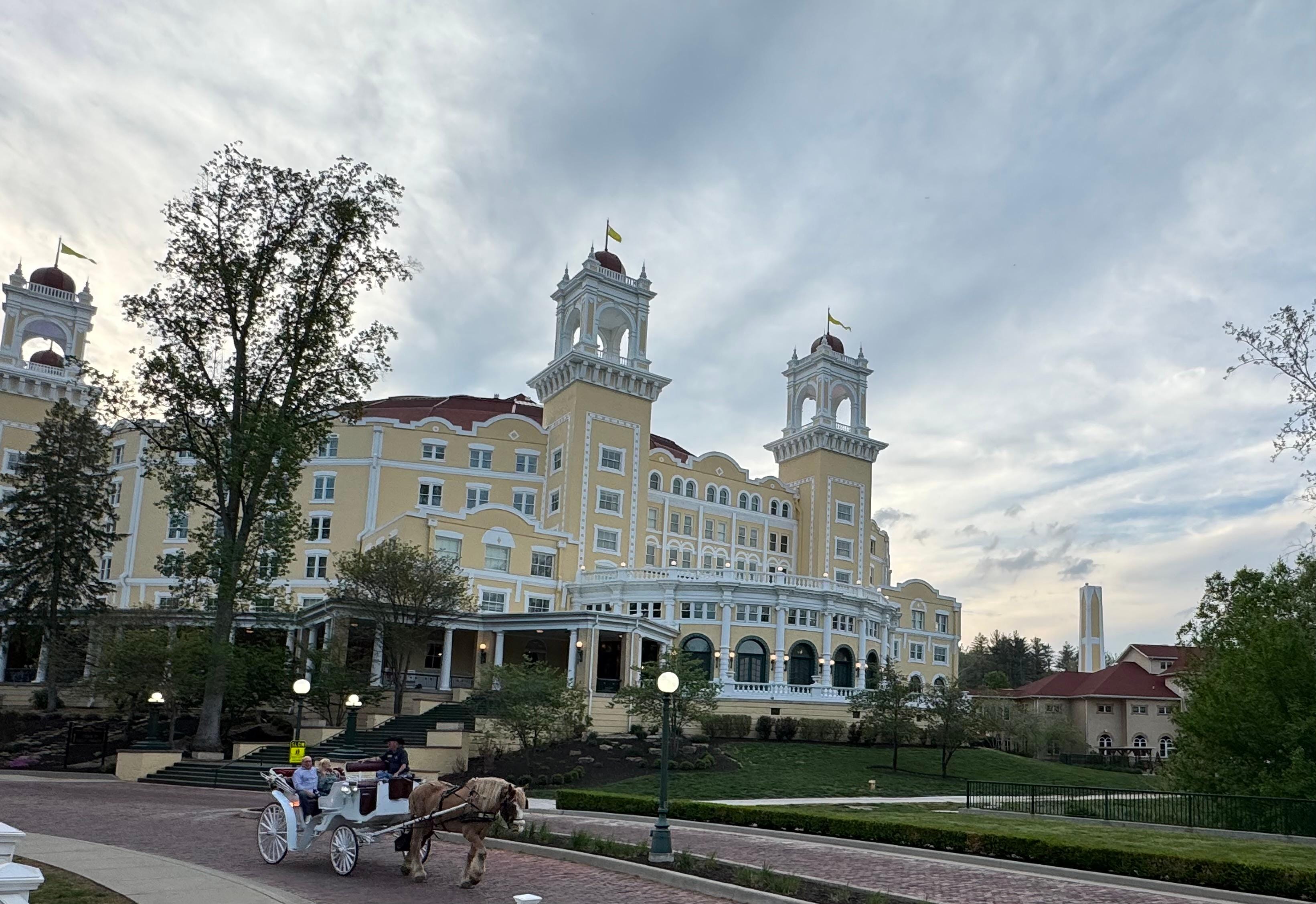 They have horse drawn carriage rides from West Baden Resort into town and around. 