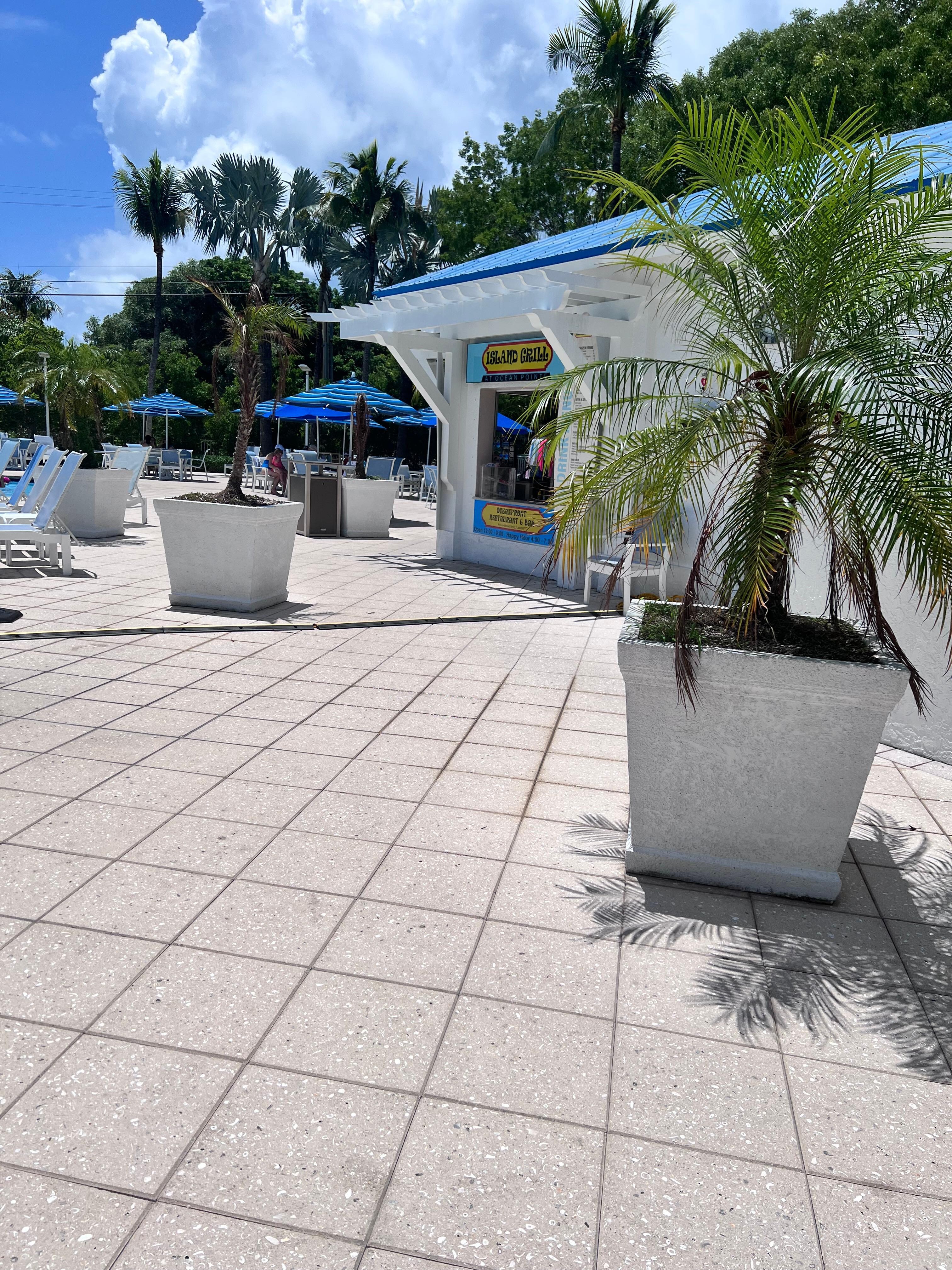 Island grill at pool