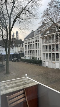 Uitzicht vanaf ons balkon.