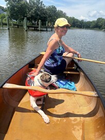 Heading out in the canoe.
