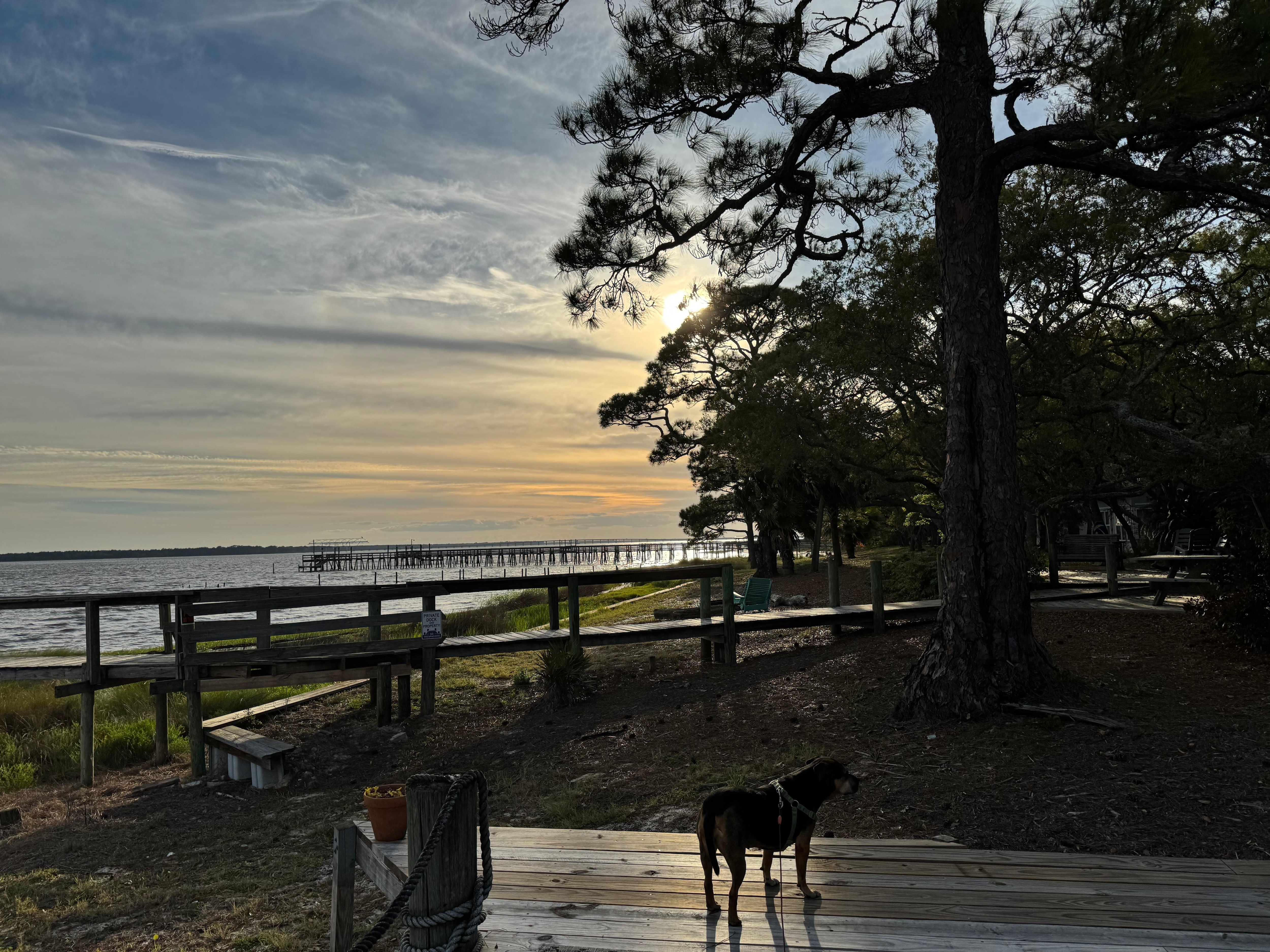 Beautiful sunset from the back deck. 