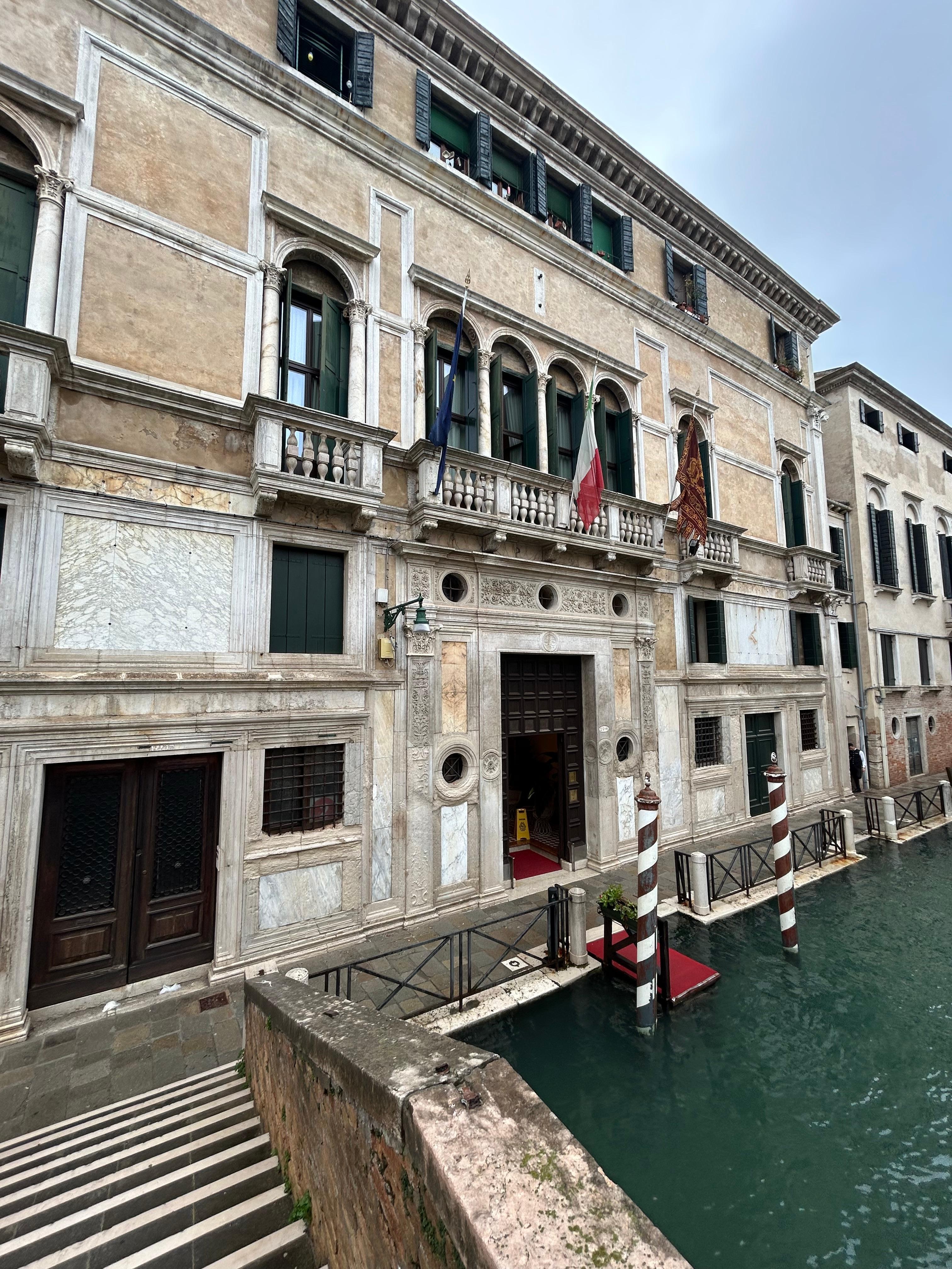 Front entrance to the palazzo