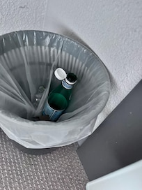 Rubbish left in bin from previous occupants