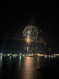 View of New Years Firework at the Boardwalk