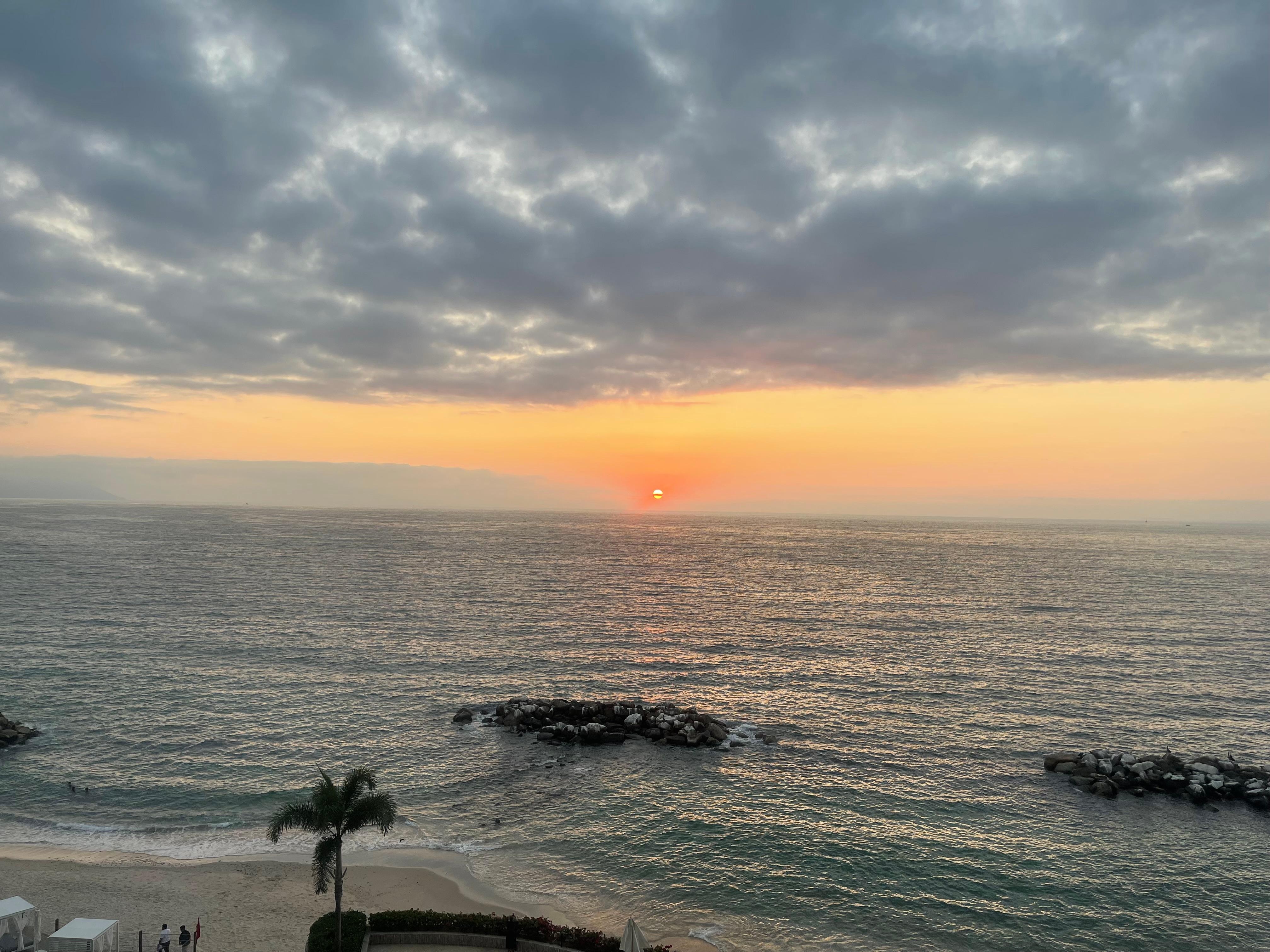 Amazing sunset, from our balcony.