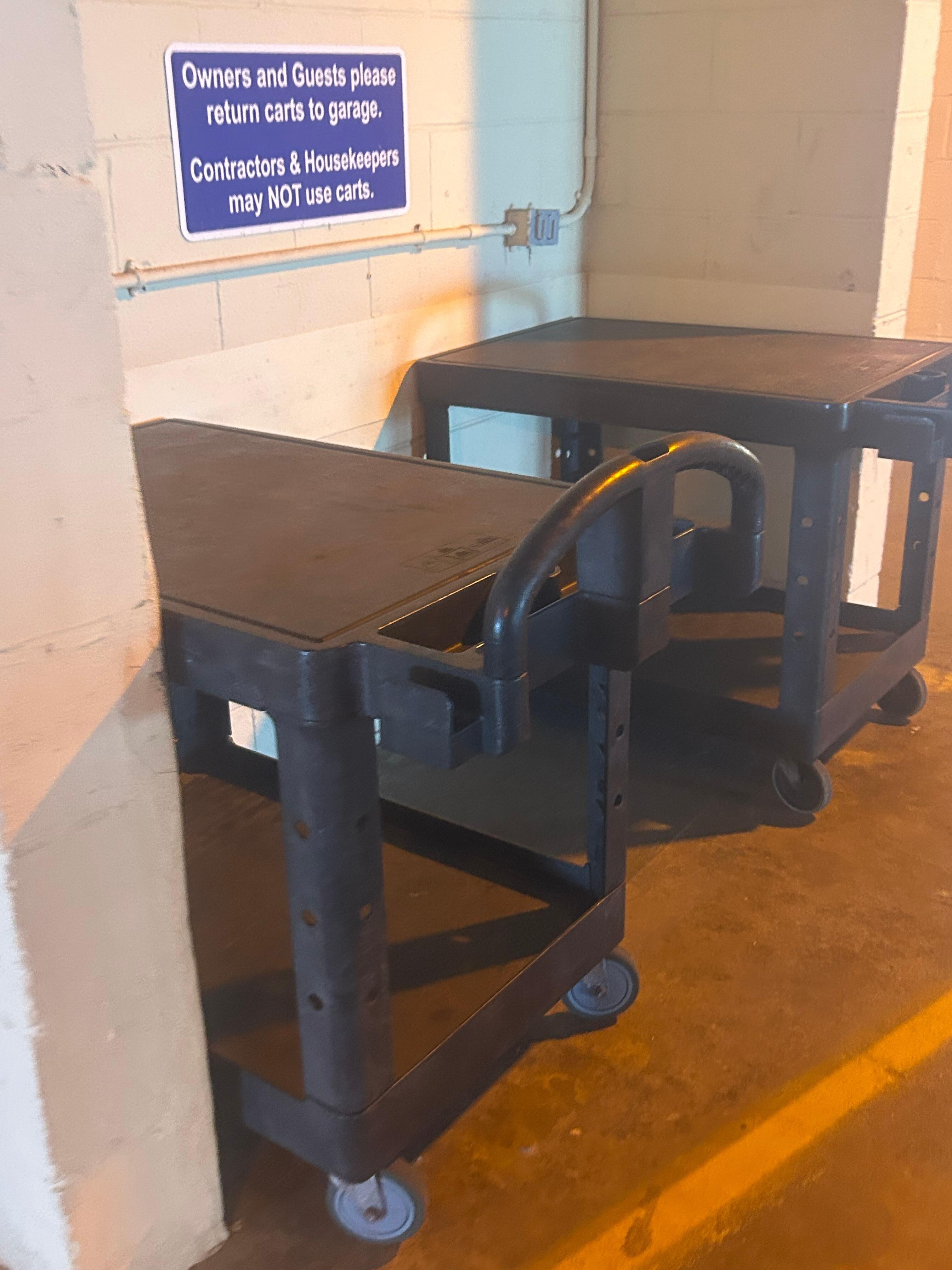 Large carts for unloading the car