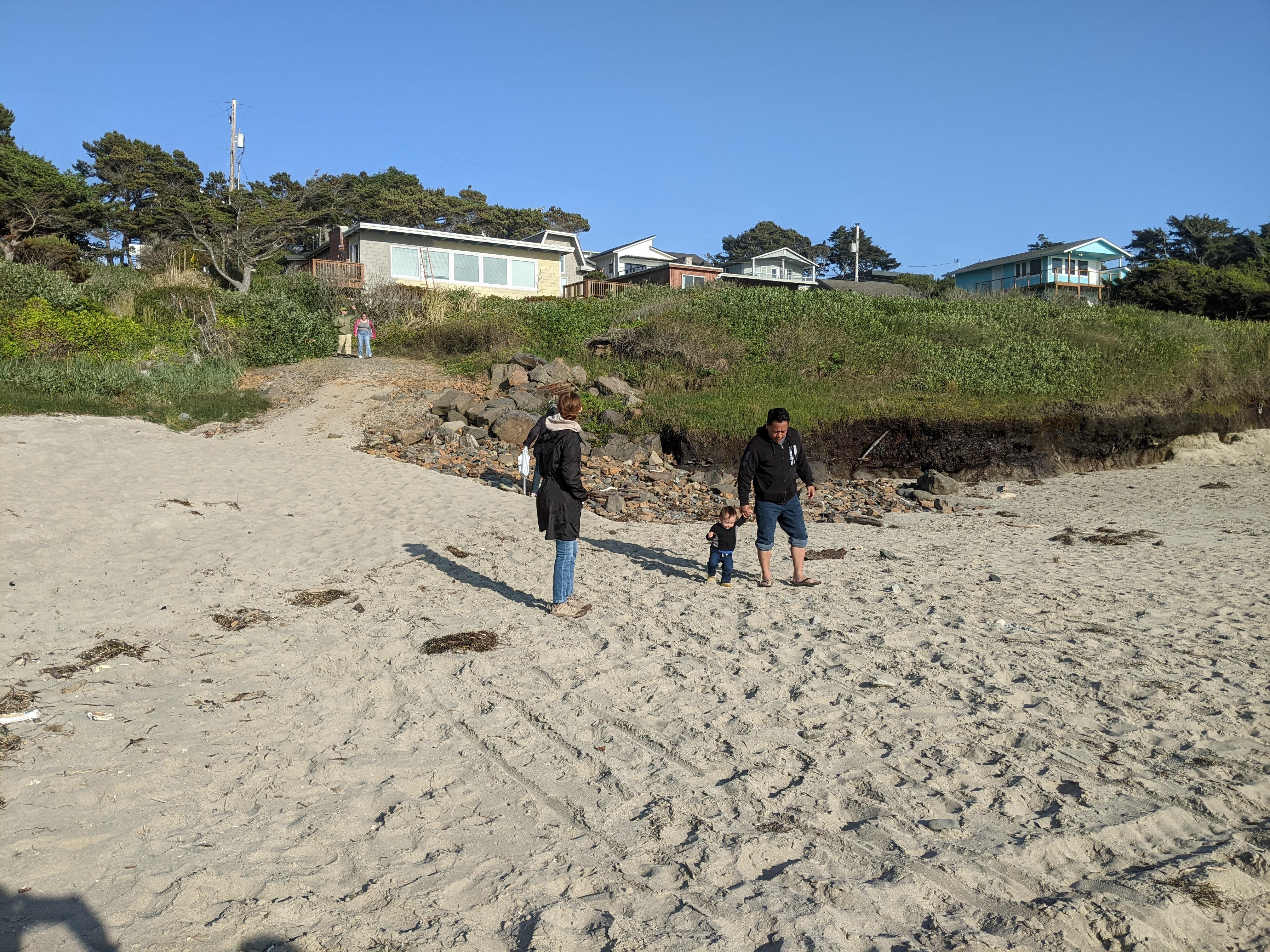 Beach access - a little steep, but still doable for great-grandma.