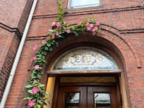 Front door. Great neighborhood; able to walk to several attractions.