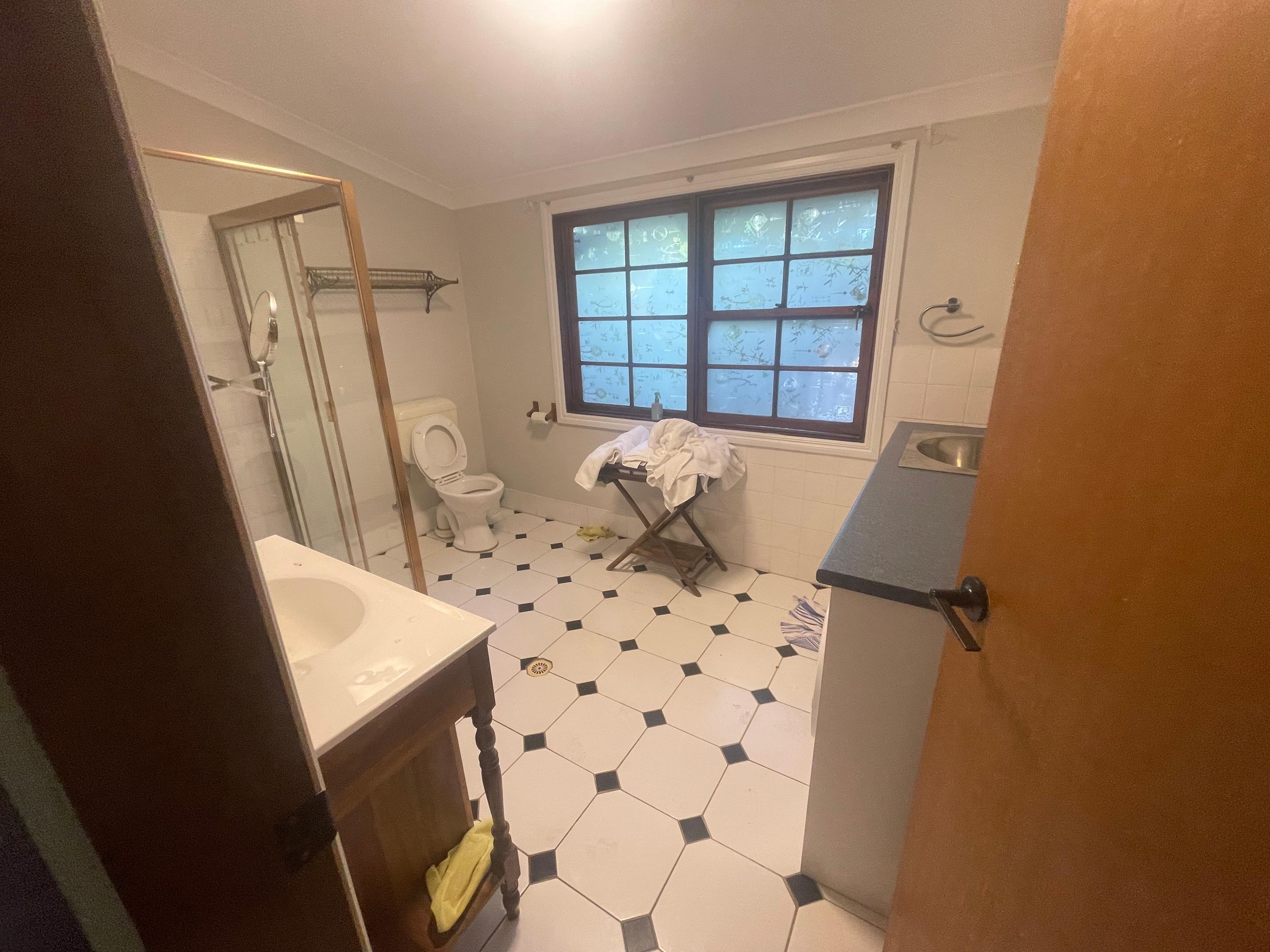 Bathroom tiles grimy and very slippery