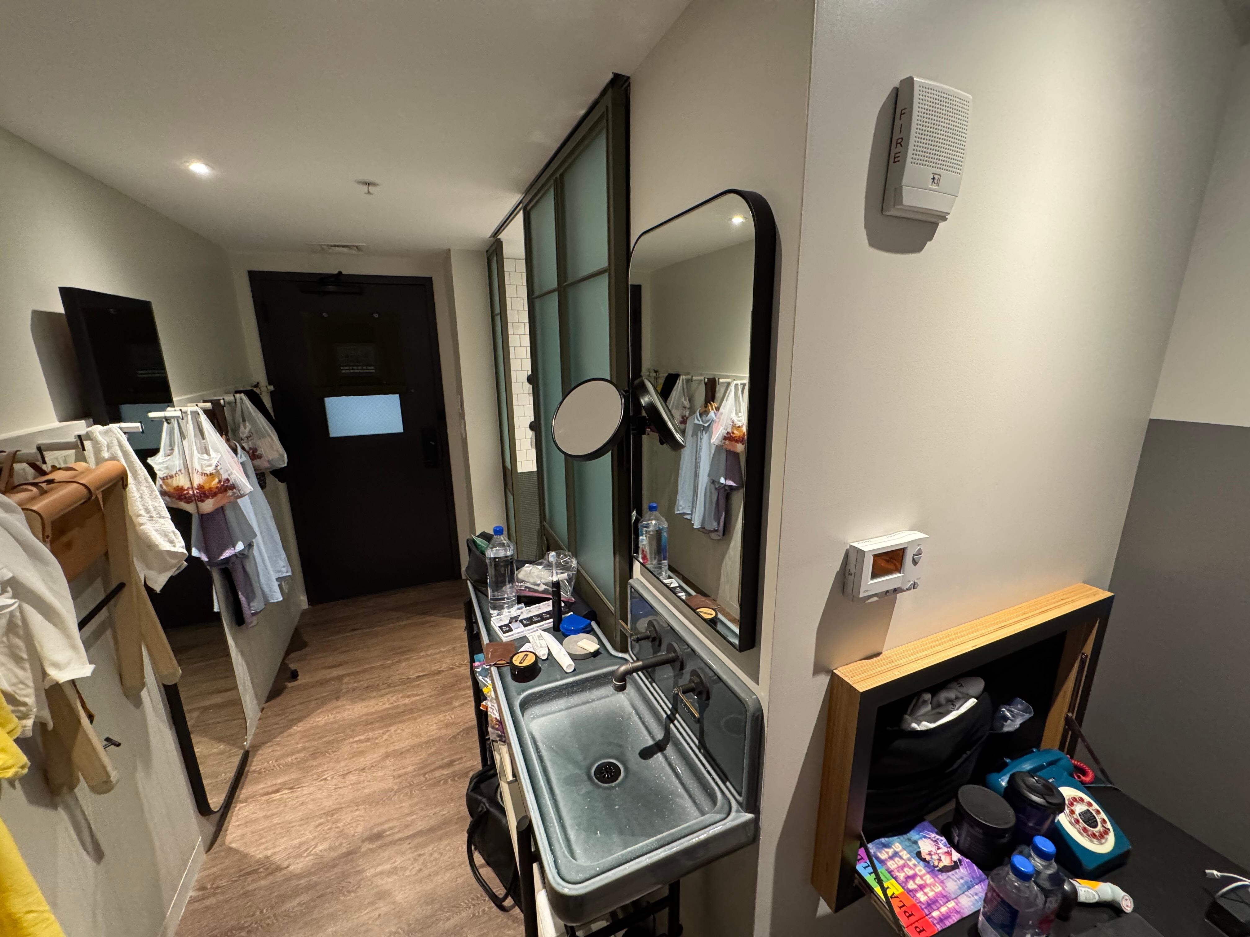 The total length of the room. 