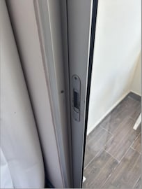 Broken latch to sliding door